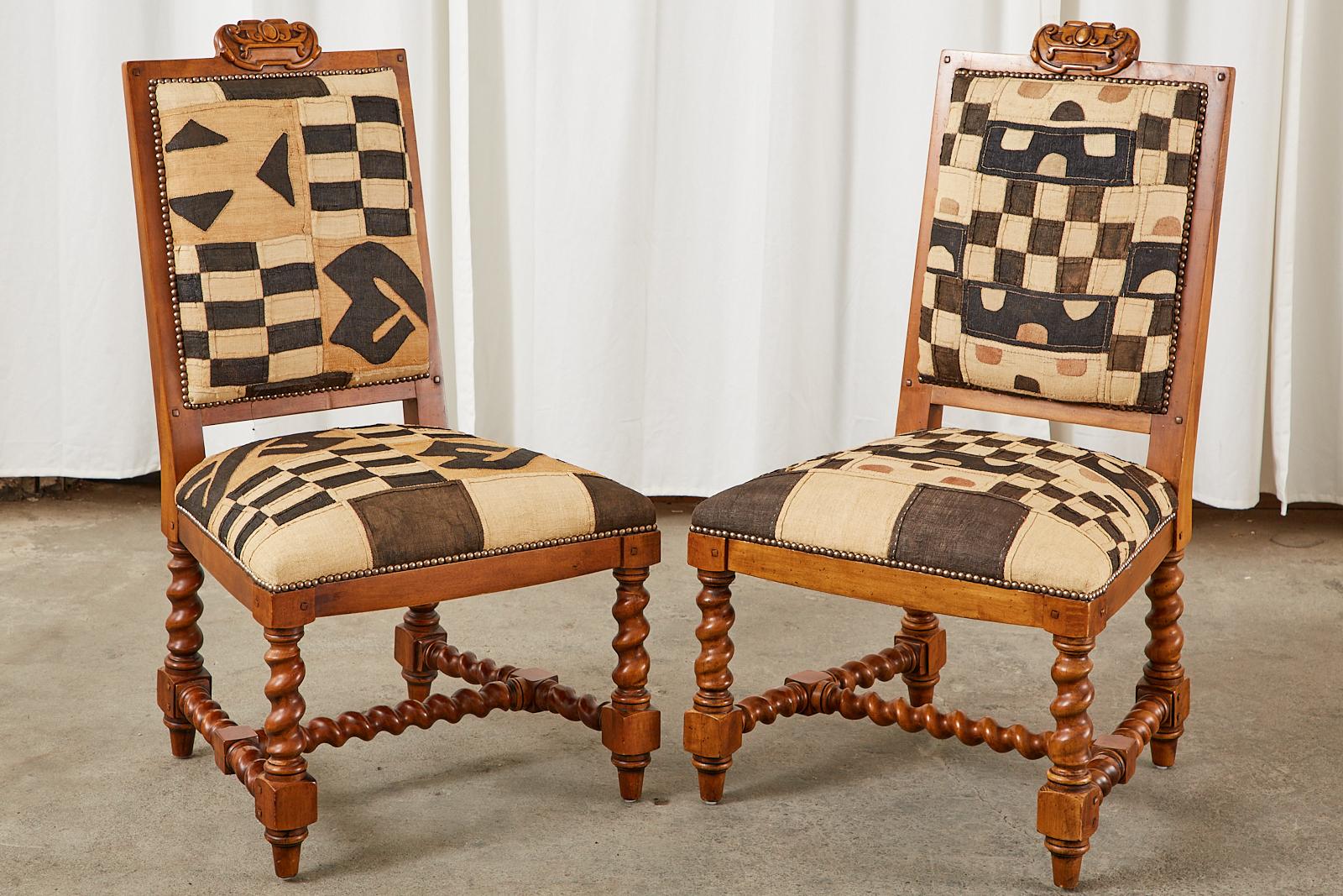 Set of Eight Ralph Lauren Barley Twist Dining Chairs In Good Condition In Rio Vista, CA