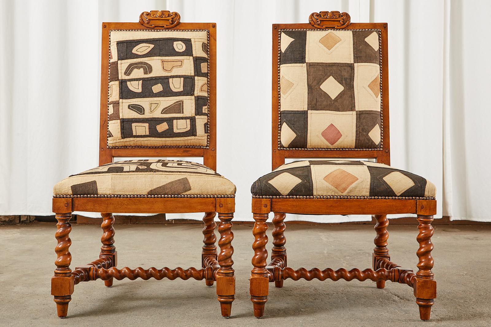 20th Century Set of Eight Ralph Lauren Barley Twist Dining Chairs