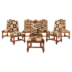 Set of Eight Ralph Lauren Barley Twist Dining Chairs