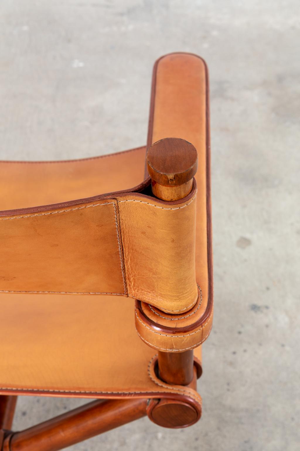 Set of Eight Ralph Lauren Hollywood Modern Leather Directors Chairs 8
