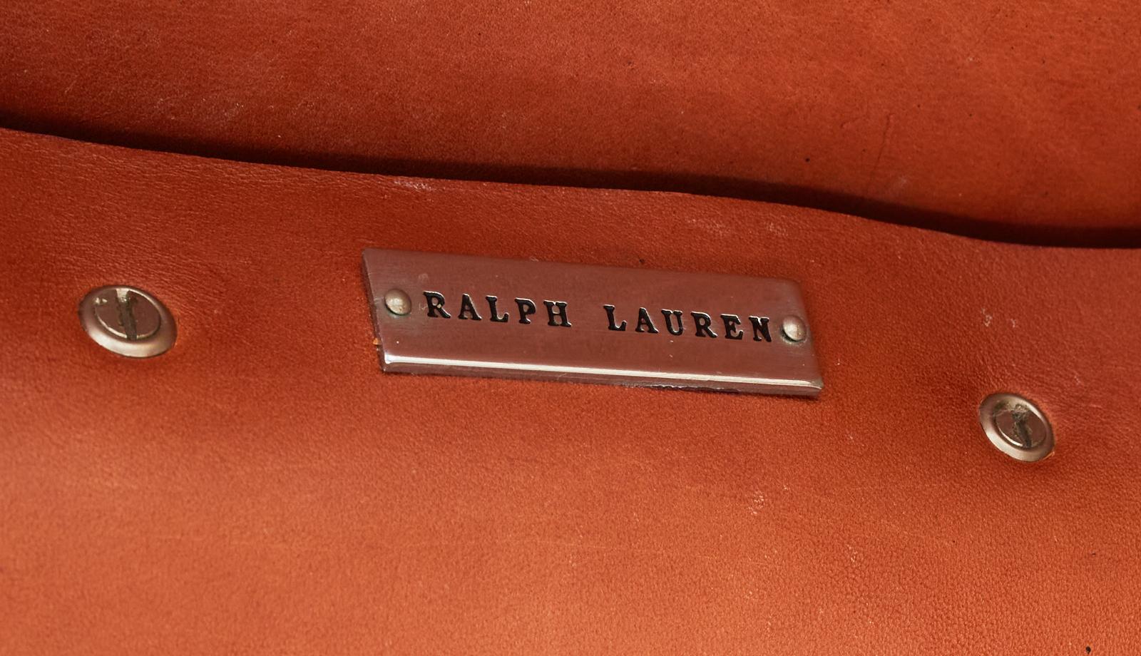 Set of Eight Ralph Lauren Hollywood Modern Leather Directors Chairs 10