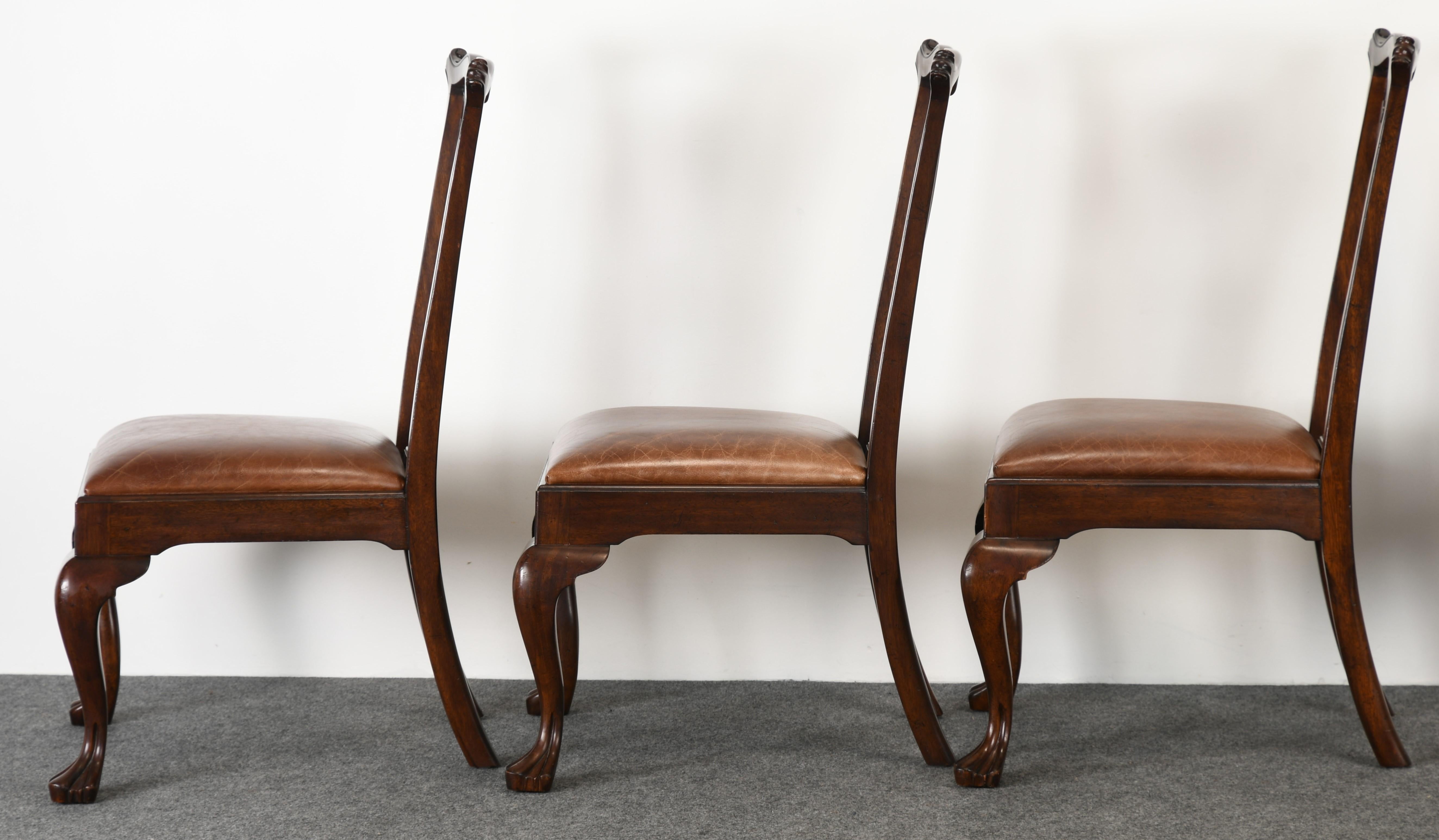 Set of Eight Ralph Lauren Queen Anne Chairs, 20th Century 8