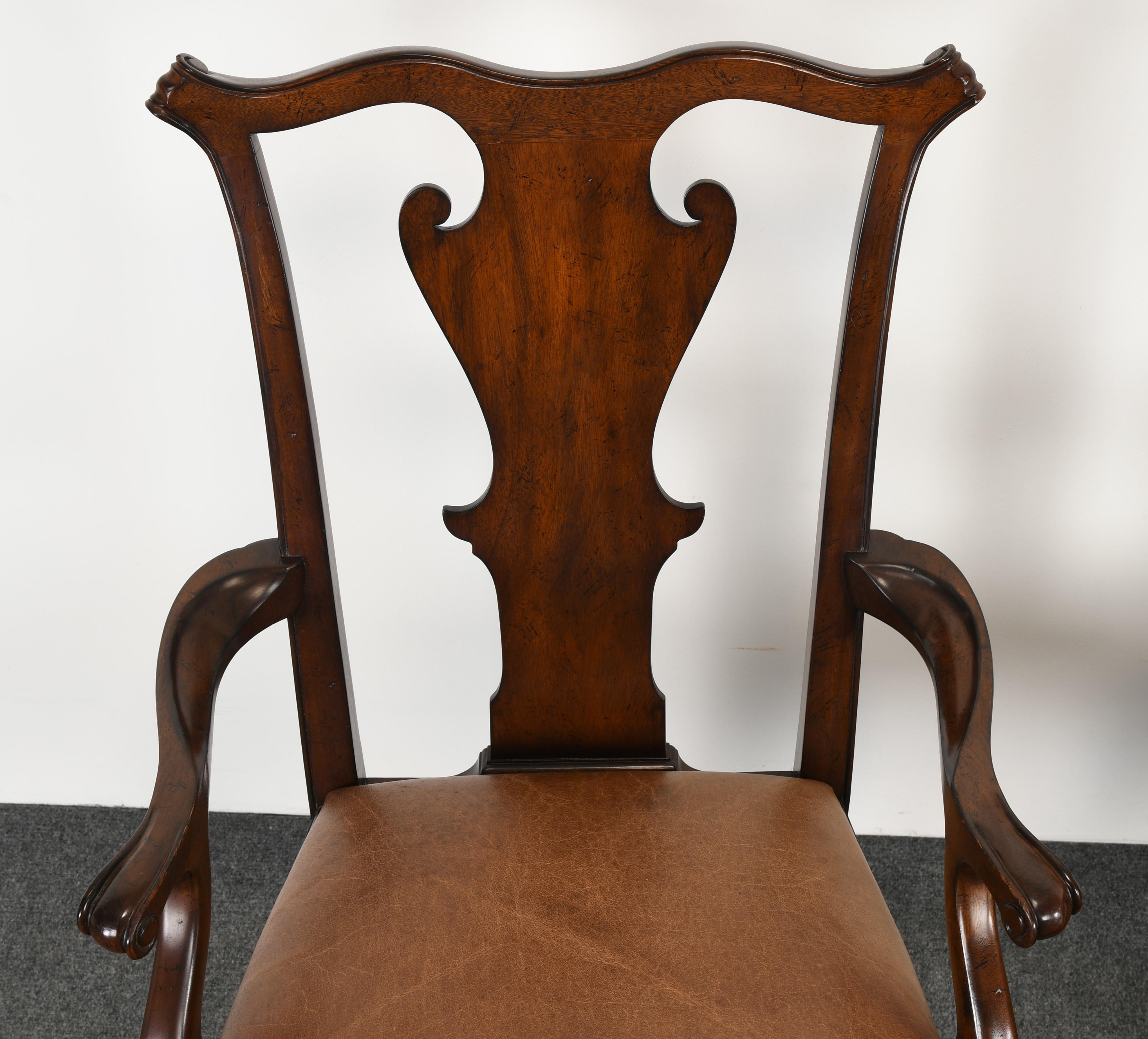 Set of Eight Ralph Lauren Queen Anne Chairs, 20th Century 11