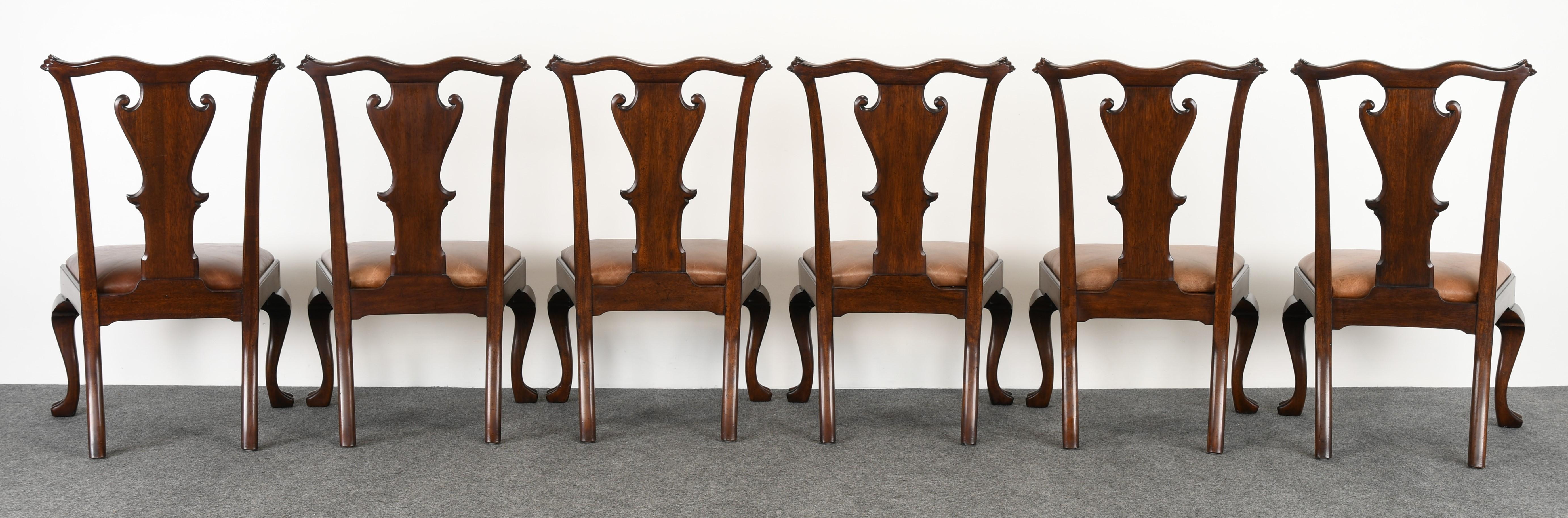 Set of Eight Ralph Lauren Queen Anne Chairs, 20th Century 4