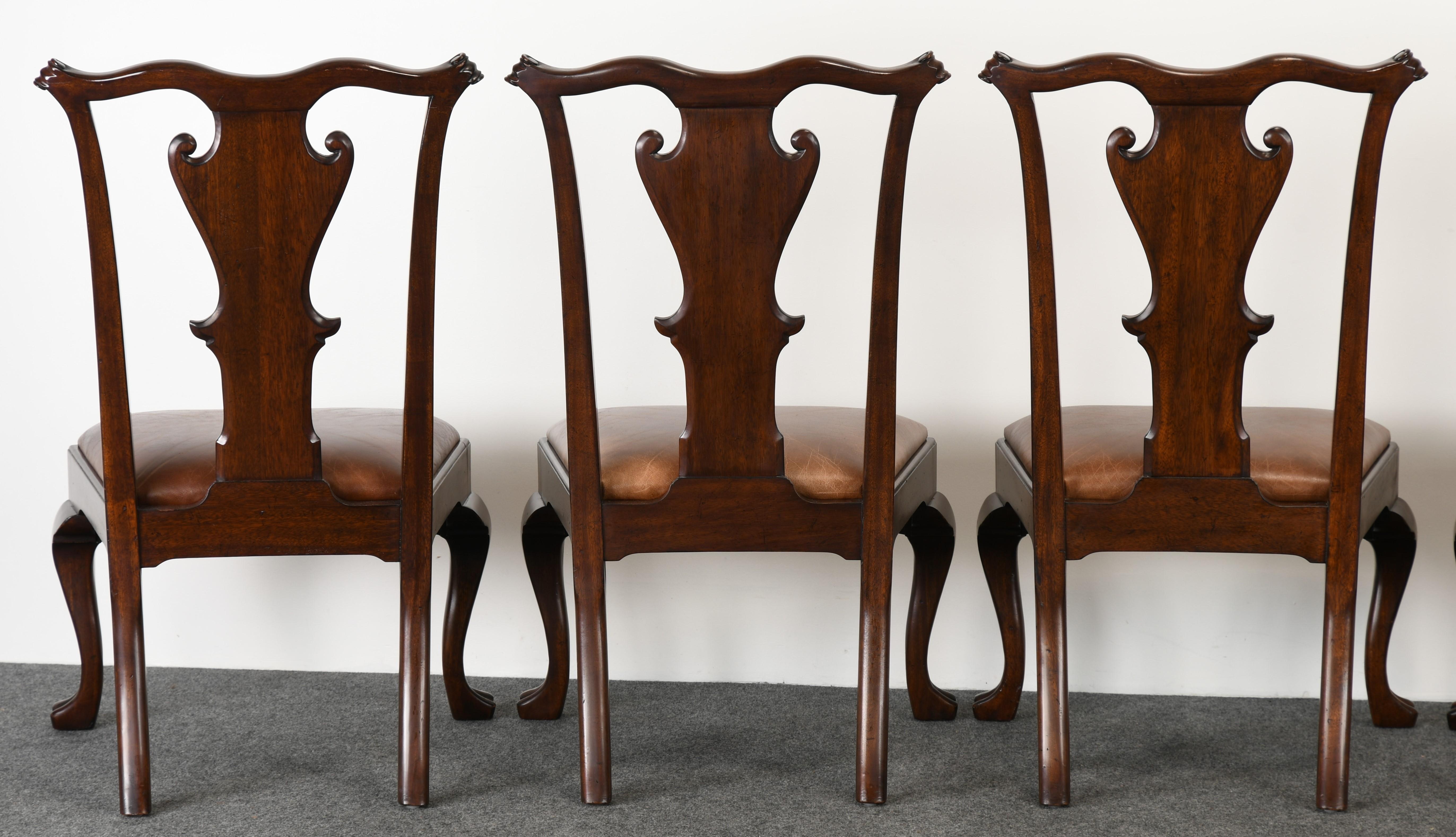 Set of Eight Ralph Lauren Queen Anne Chairs, 20th Century 5