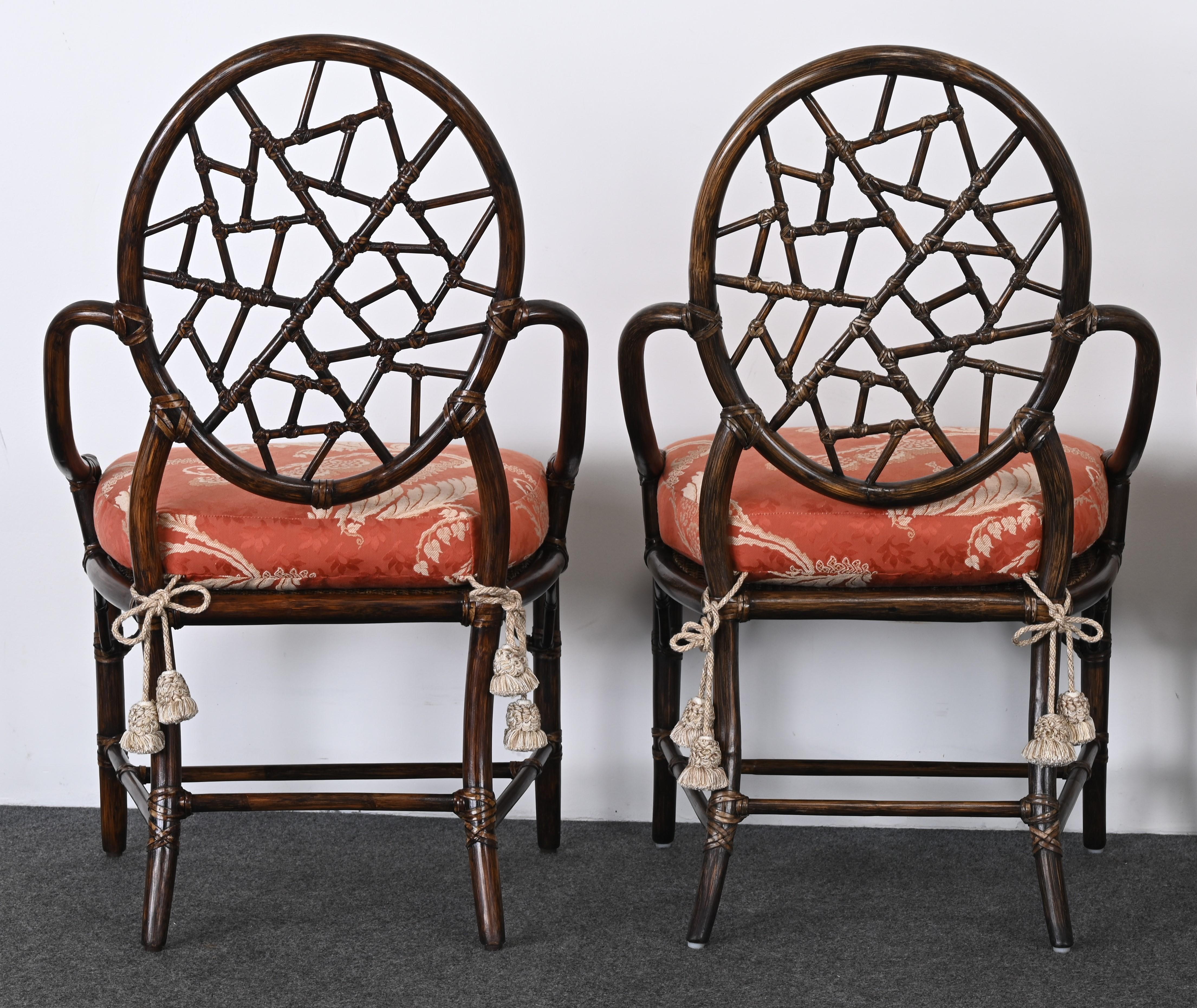 Set of Eight Rattan Dining Chairs by McGuire, 1980s 5