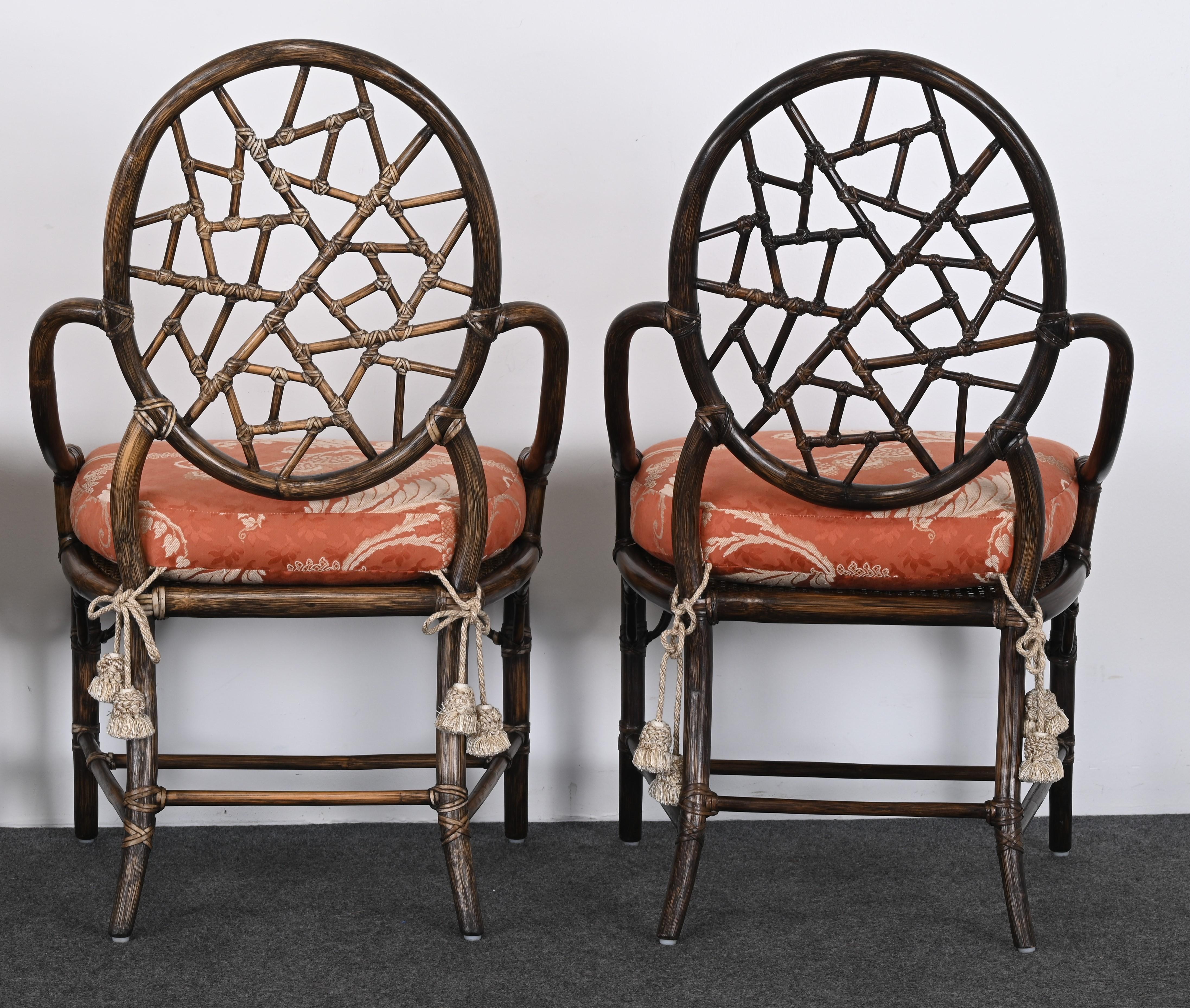 Set of Eight Rattan Dining Chairs by McGuire, 1980s 6