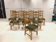 For Meghan: Set of Eight "Razorblade" Chairs by Henning Kjærnulf, Denmark 1960s