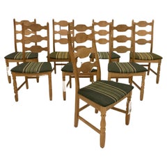 For Meghan: Set of Eight "Razorblade" Chairs by Henning Kjærnulf, Denmark 1960s