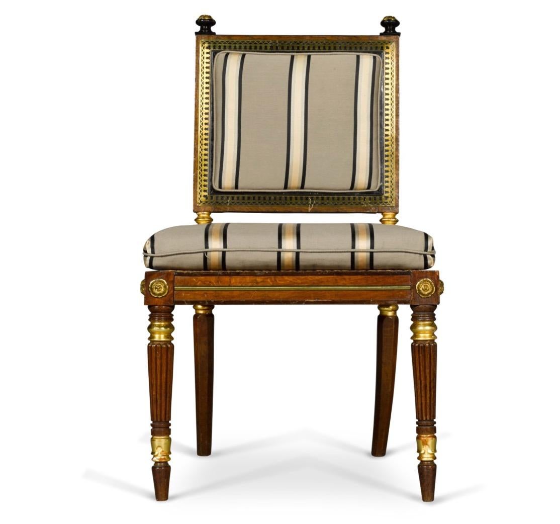 Intarsio Set di otto sedie da pranzo Regency, ex collezione di Edmond e Lily Safra in vendita