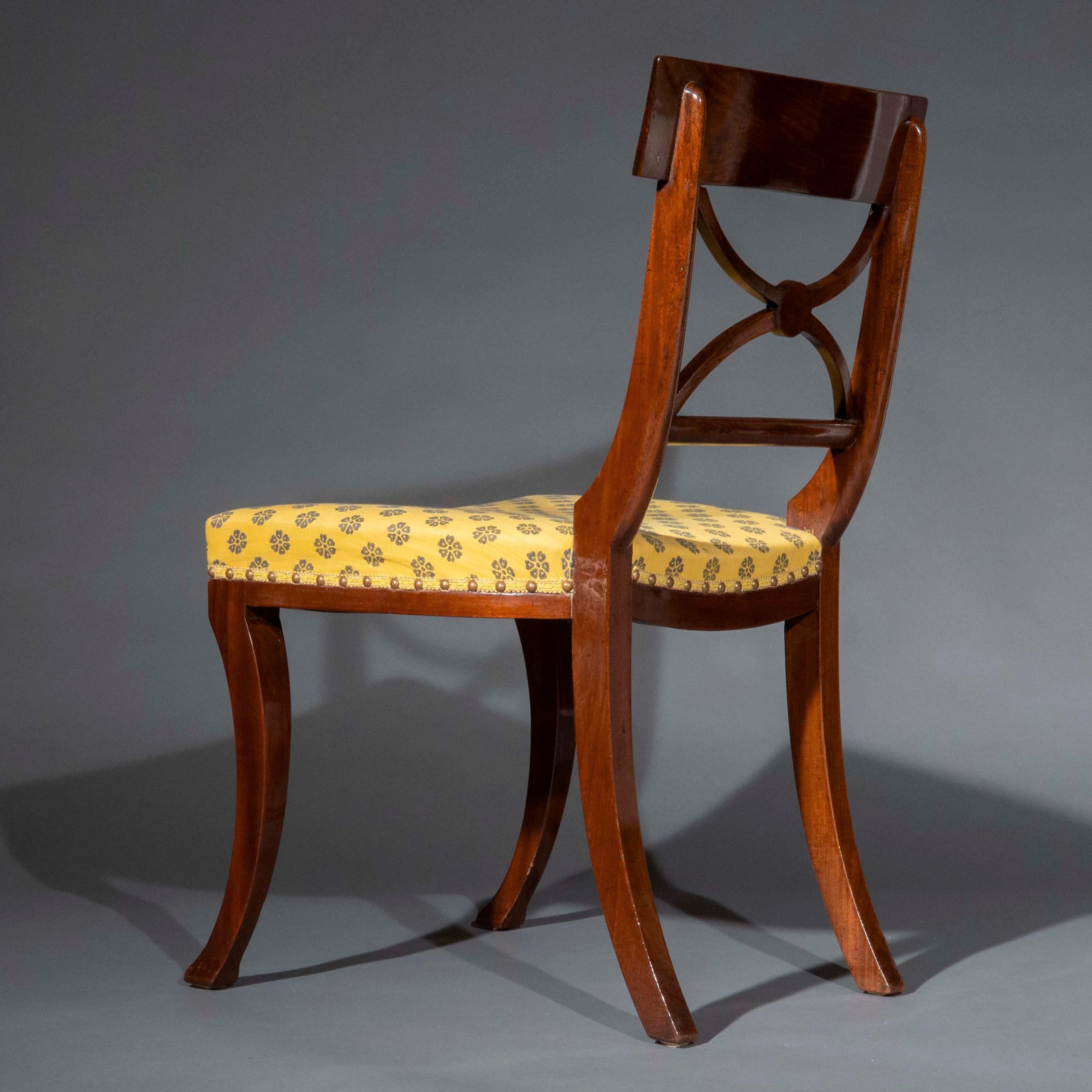 Ensemble de six chaises Regency Klismos, attribuées à Gillows en vente 2