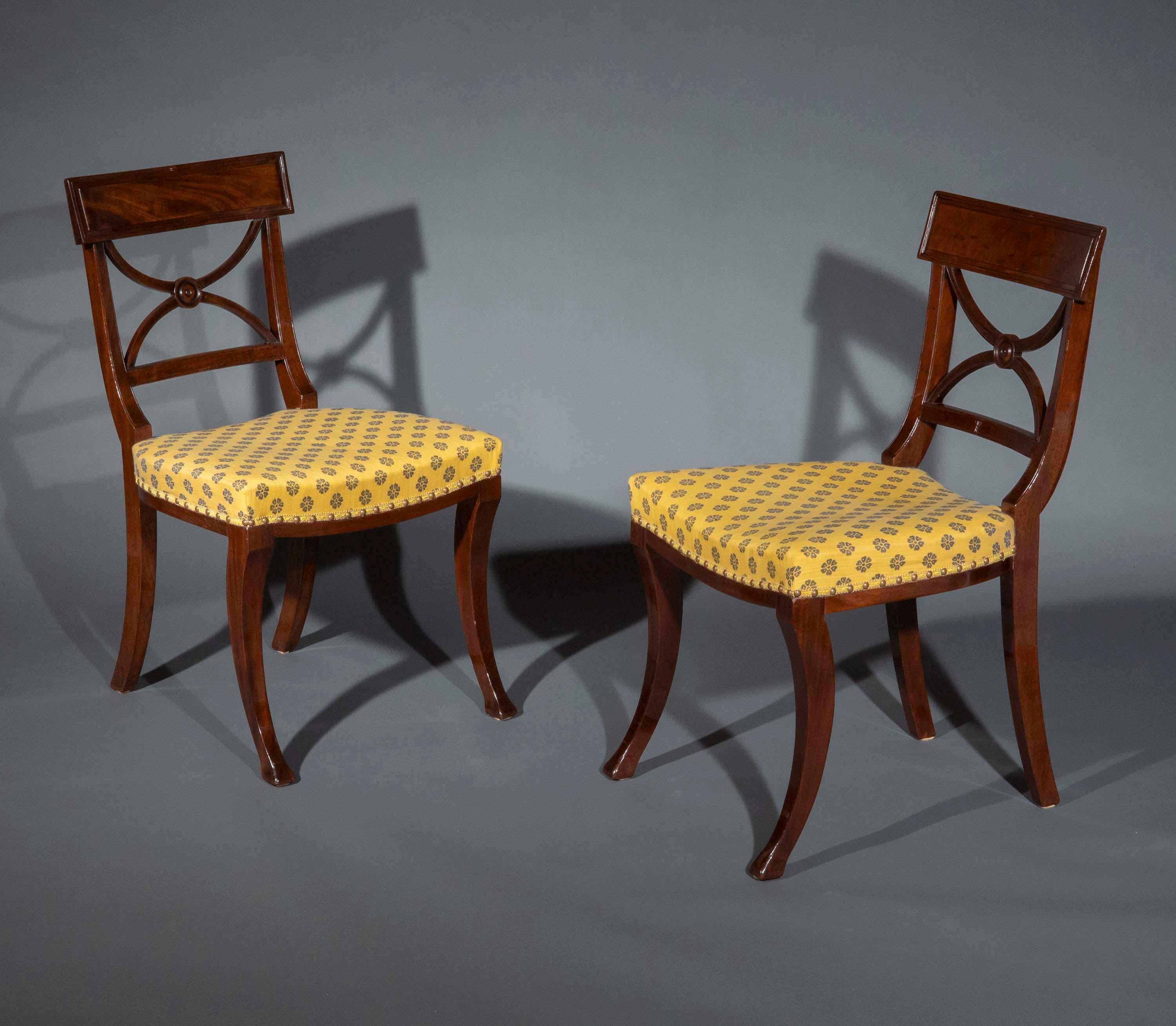 Ensemble de six chaises Regency Klismos, attribuées à Gillows en vente 4