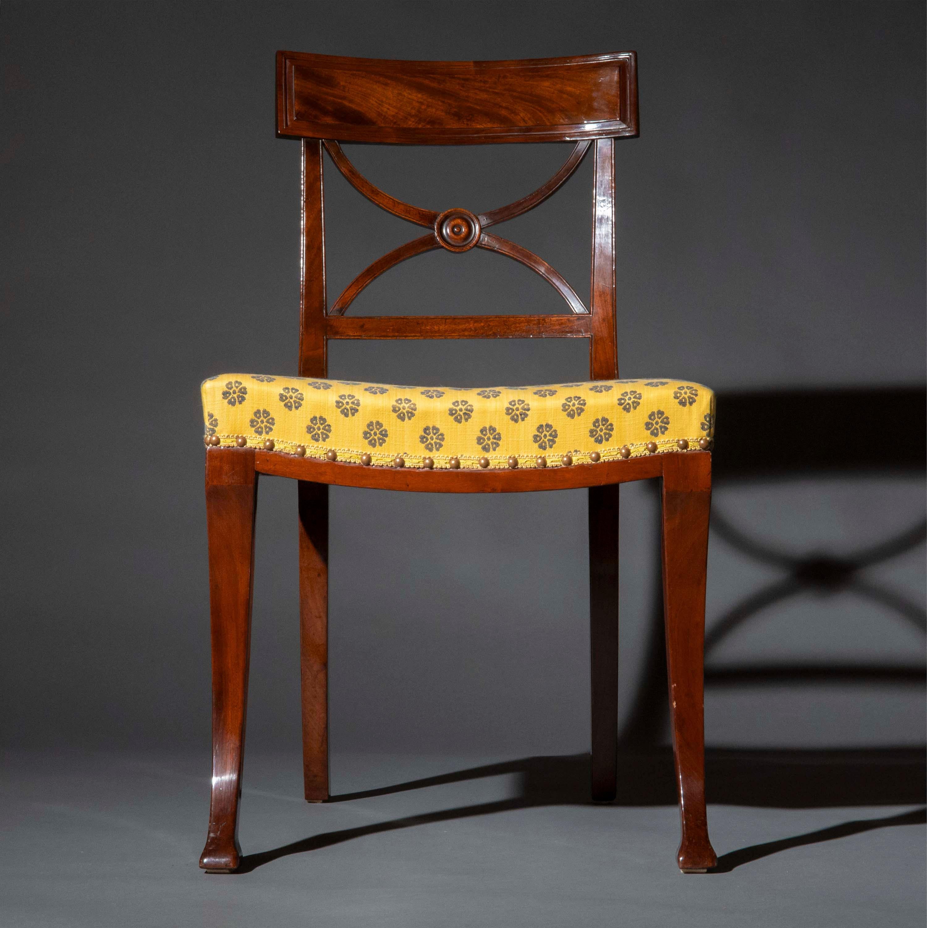 Ensemble de six chaises Regency Klismos, attribuées à Gillows Bon état - En vente à Richmond, London