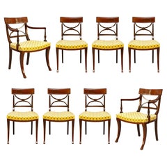 Set of Eight Regency Klismos Chairs, attributed to Gillows