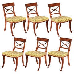 Antique Set of Six Regency Klismos Chairs, attributed to Gillows