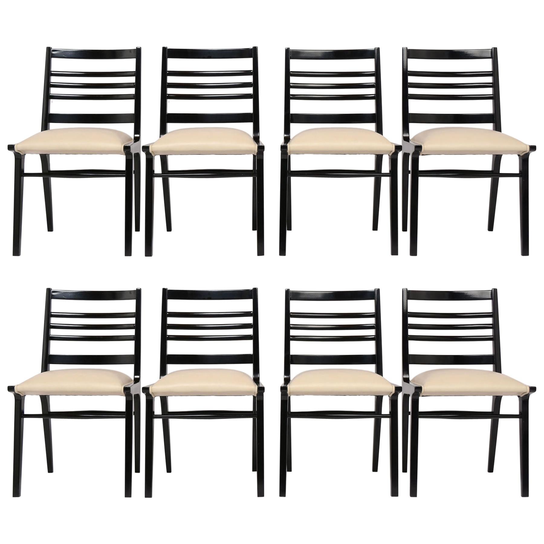 Set of Eight Mid-Century Dining Chairs