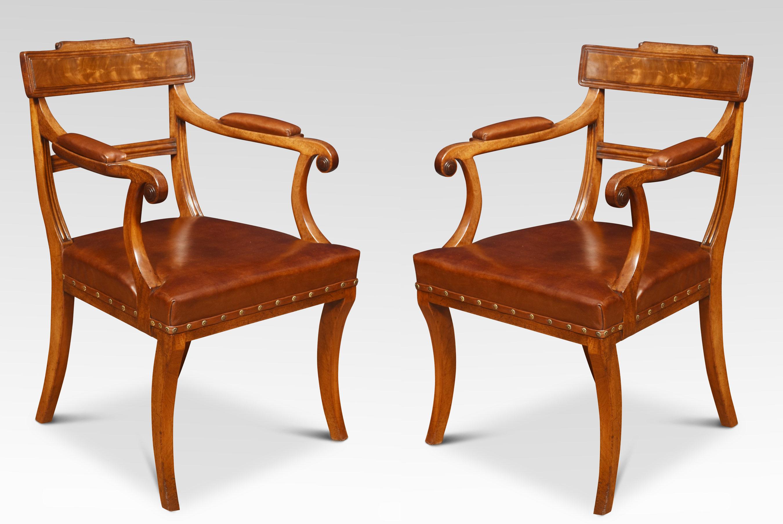 19th Century Set of Eight Regency Mahogany Dining Chairs For Sale