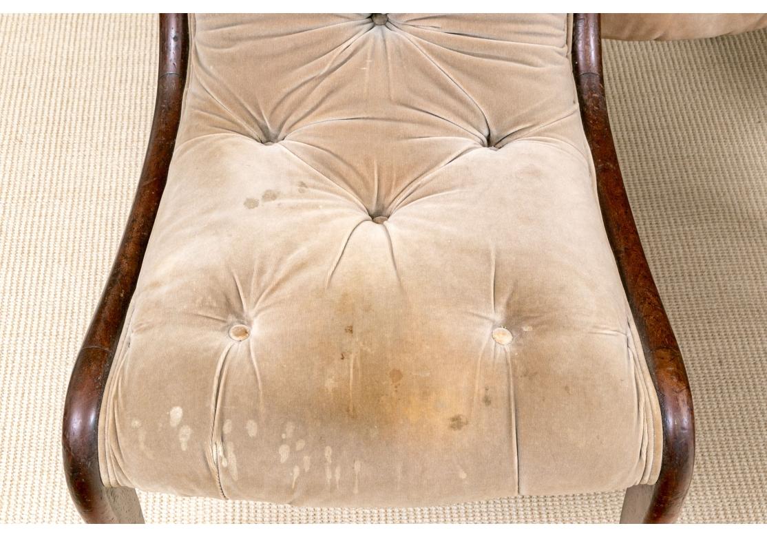 Set Of Eight Regency Style Tufted Dining Chairs For Restoration 2