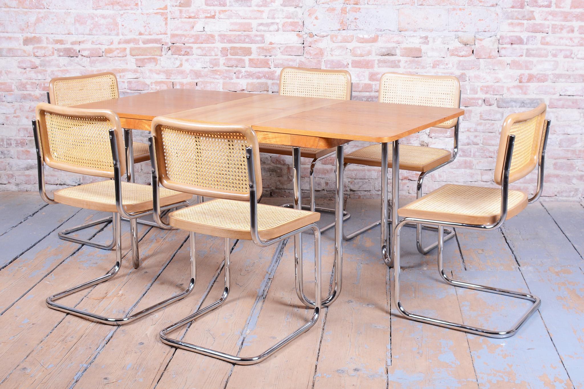 Set of Eight Restored Bauhaus Cesca Chairs, by M. Breuer, Chrome, Italy, 1980s in vendita 12