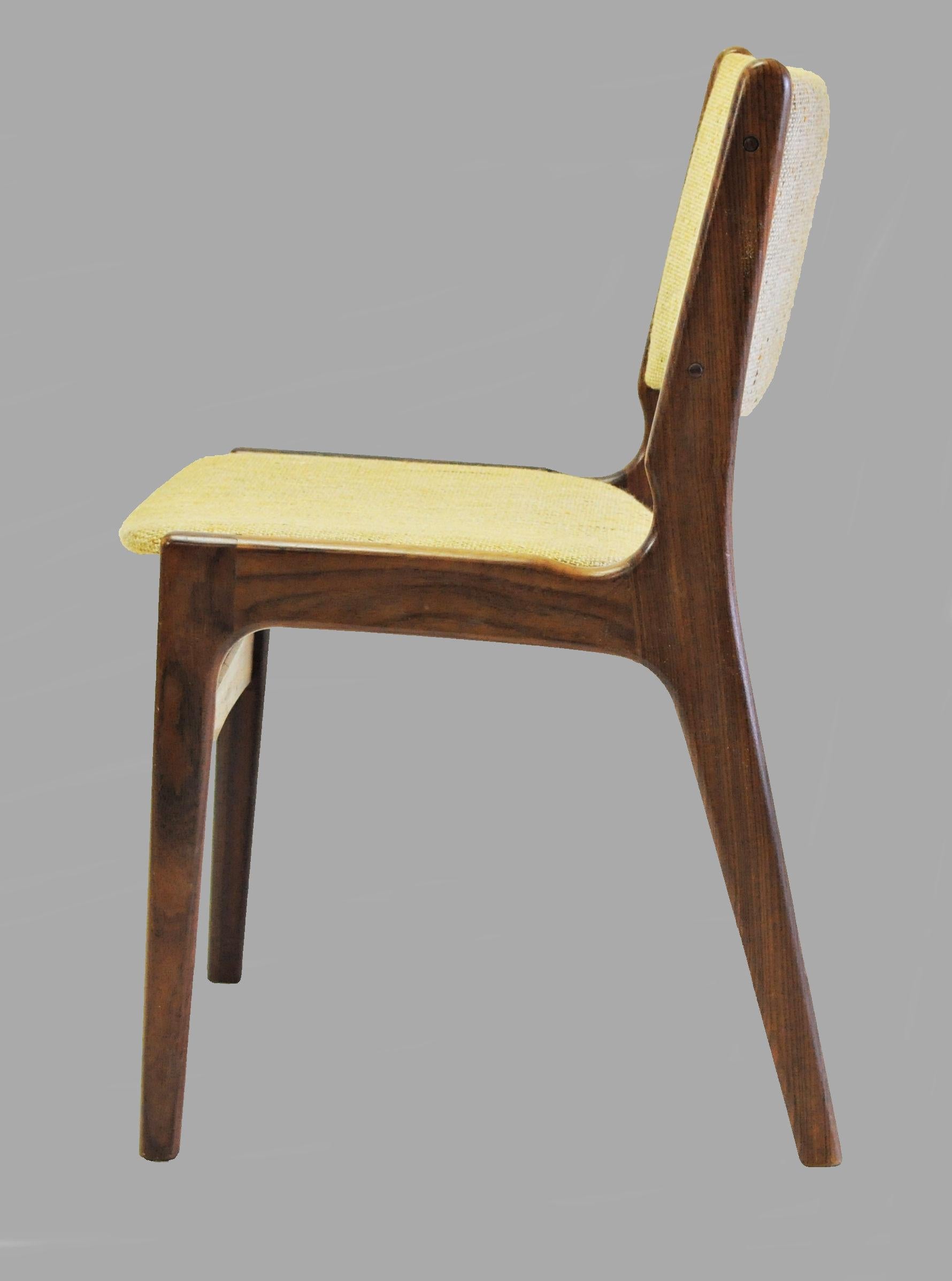Danish Eight Restored Erik Buch Rosewood Dining Chairs Including Custom Reupholstery For Sale