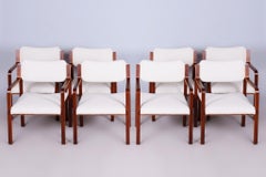 Set of Eight Restored MidCentury Chairs, by Ludvik Volak, Mahogany, Czech, 1960s