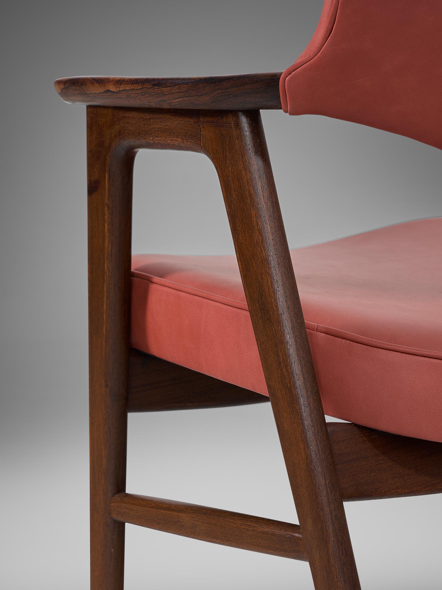 Set of Eight Reupholstered Armchairs in Rosewood 1