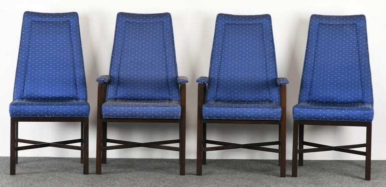 Set of Eight Roger Sprunger for Dunbar Dining Chairs, 1960s In Good Condition For Sale In Hamburg, PA