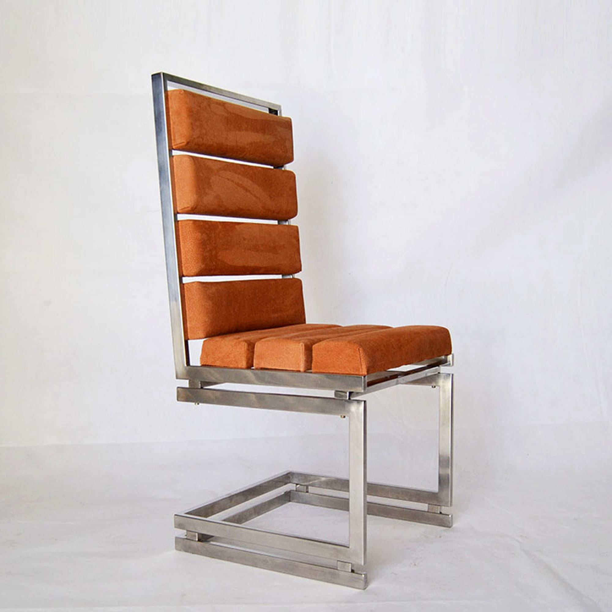 Set of eight Romeo Rega chairs in steel and pekari leather
Furniture designed by Romeo Rega, Italy
Year 1972, Italy
Good vintage condition
Documentation: attached certificate of authenticity
Italian designer Romeo Rega was born in 1904 and is