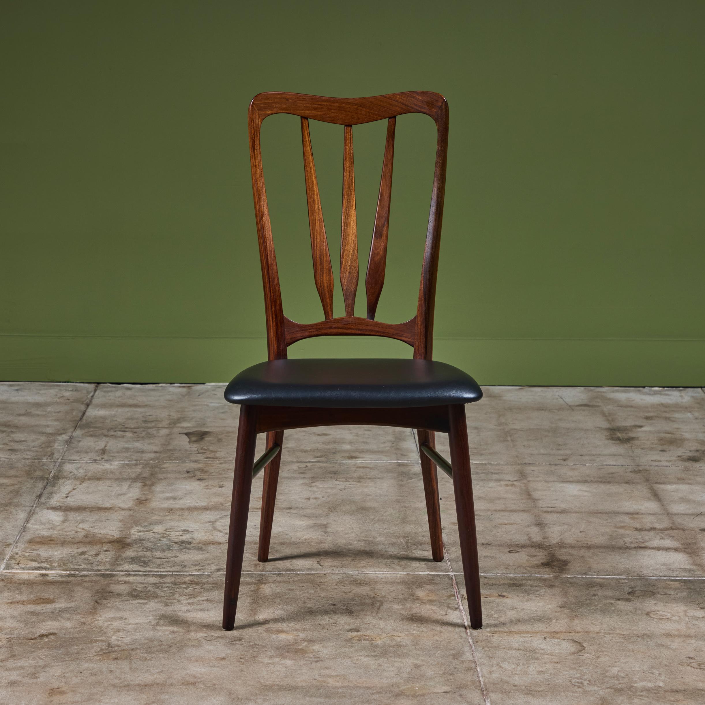 Set of Eight Rosewood Dining Chairs by Niels Koefoed for Koefoeds Hornslet 3