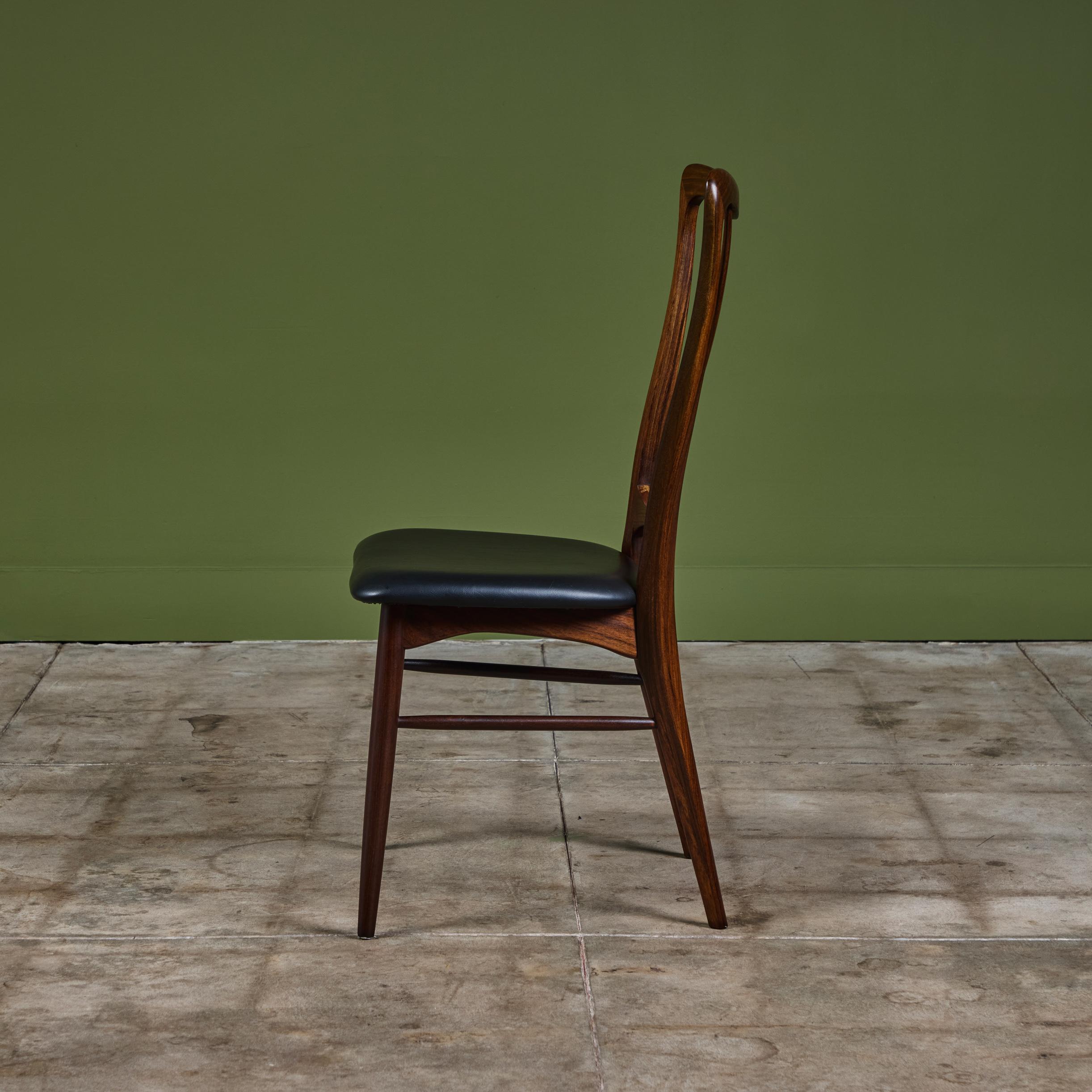 Set of Eight Rosewood Dining Chairs by Niels Koefoed for Koefoeds Hornslet 4