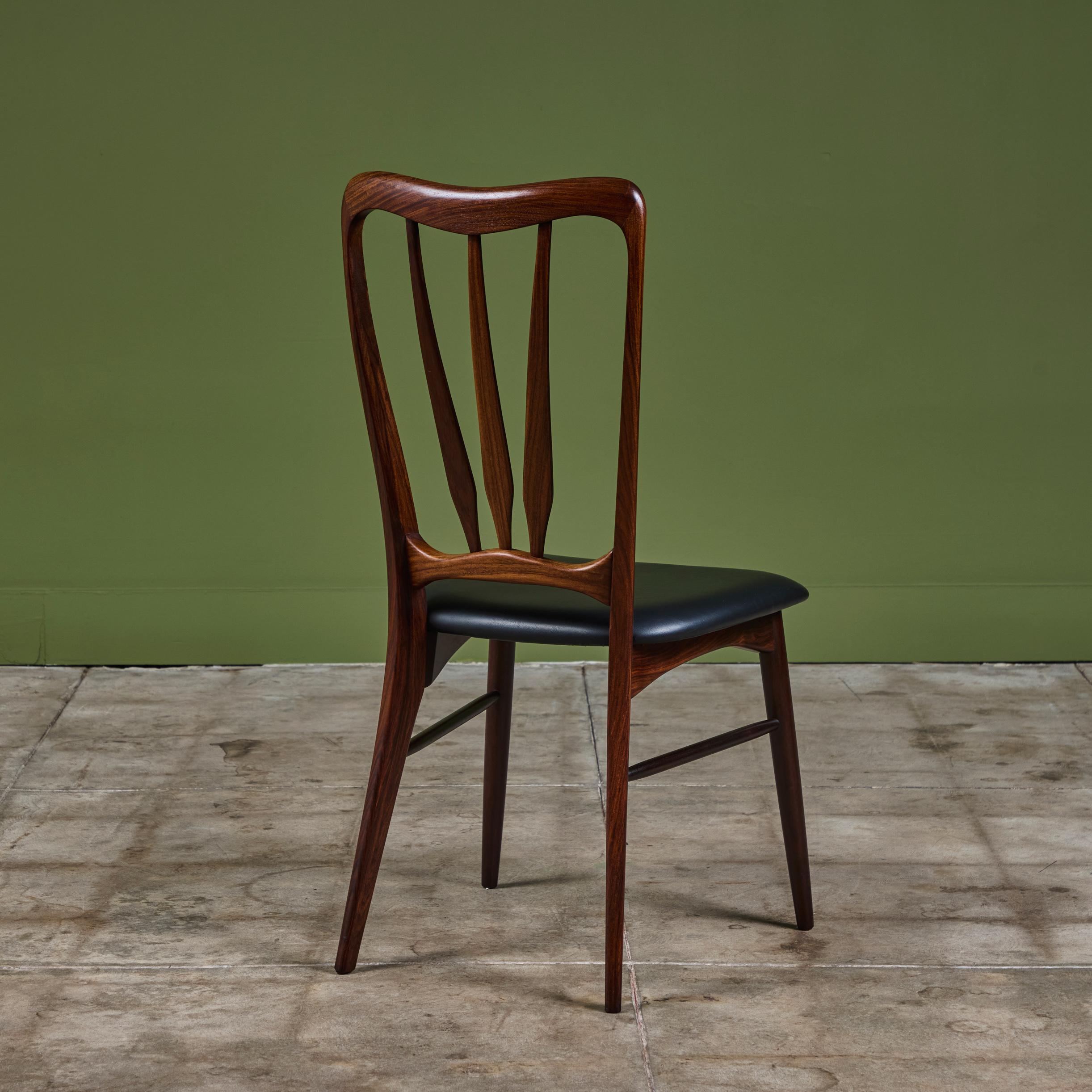 Set of Eight Rosewood Dining Chairs by Niels Koefoed for Koefoeds Hornslet 5