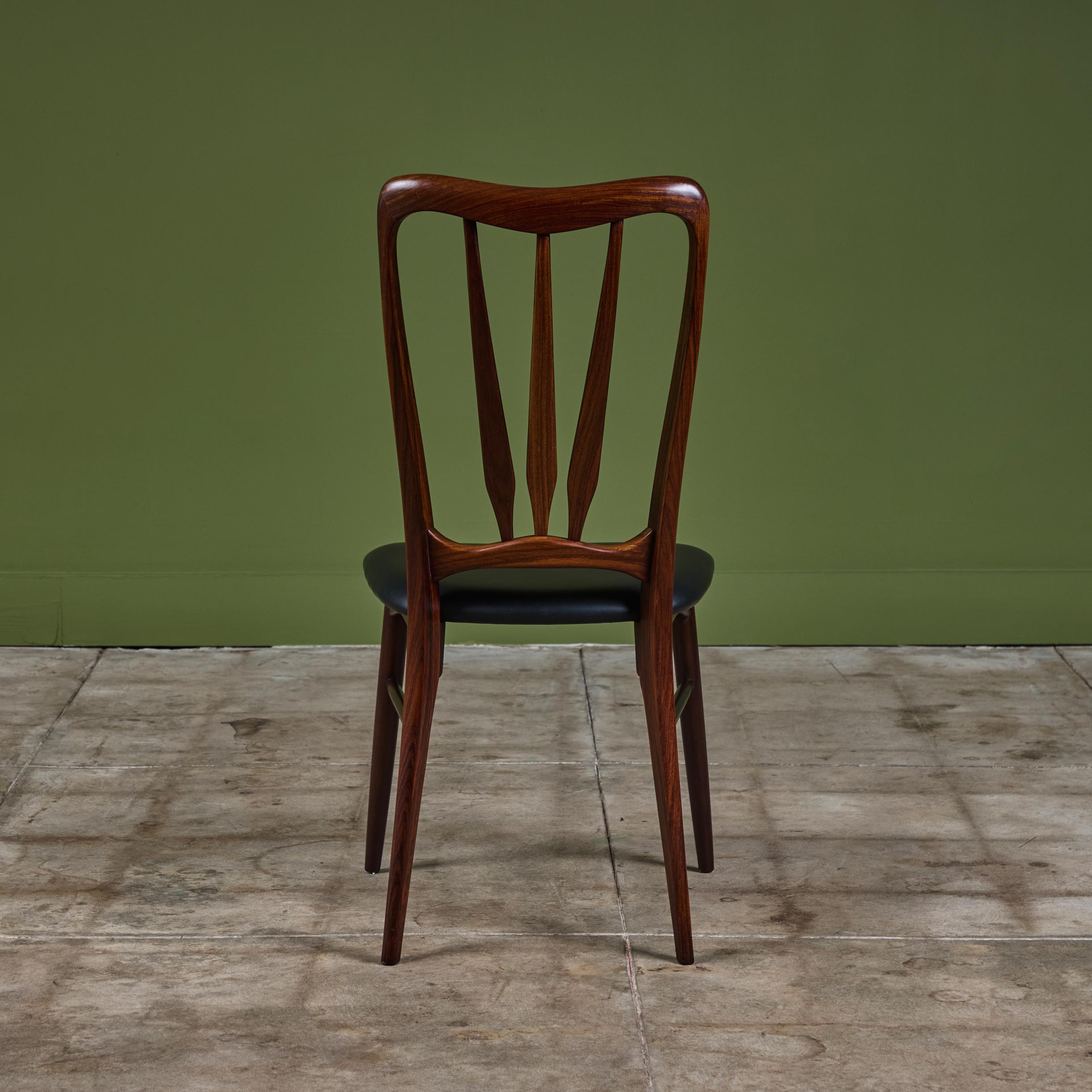 Set of Eight Rosewood Dining Chairs by Niels Koefoed for Koefoeds Hornslet 6