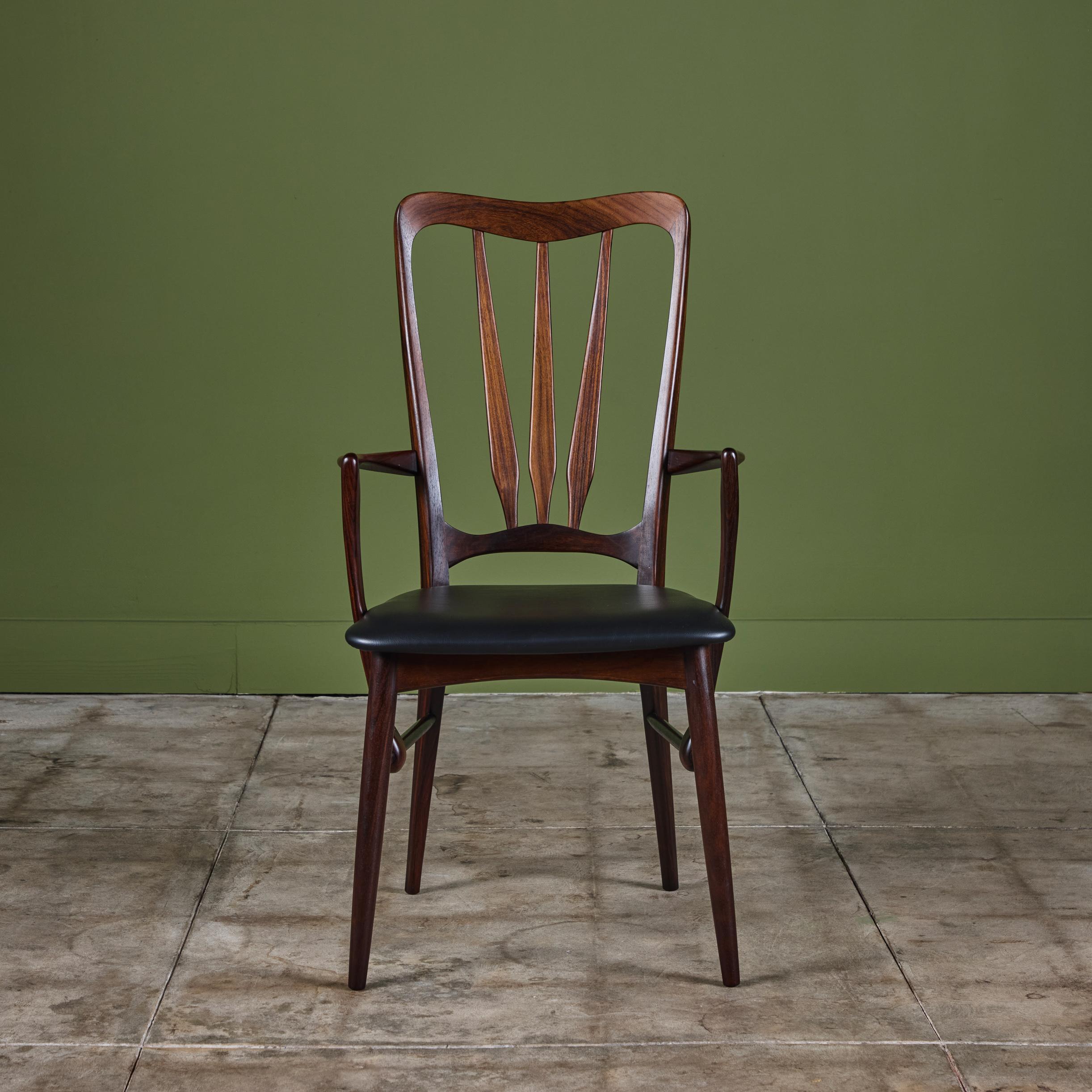 Mid-Century Modern Set of Eight Rosewood Dining Chairs by Niels Koefoed for Koefoeds Hornslet