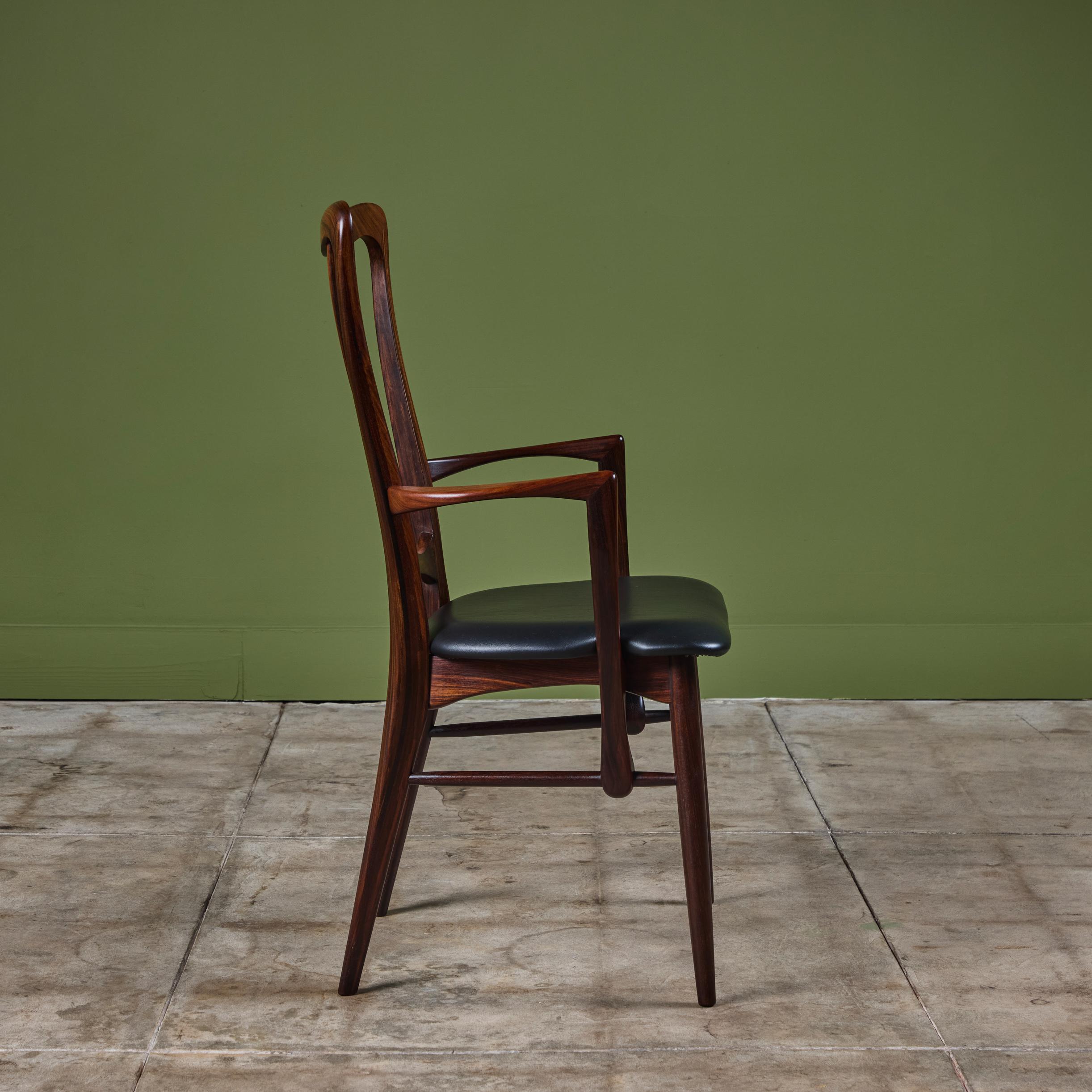 Danish Set of Eight Rosewood Dining Chairs by Niels Koefoed for Koefoeds Hornslet