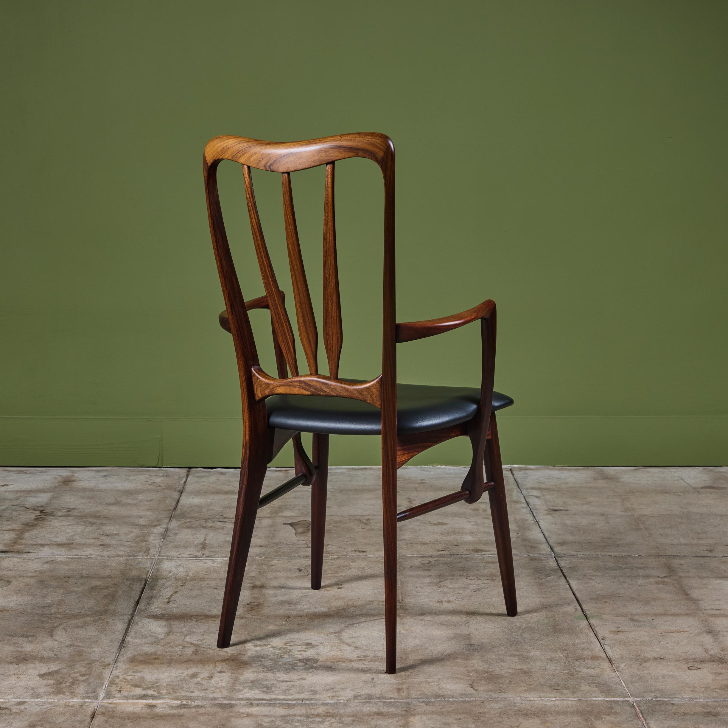 Set of Eight Rosewood Dining Chairs by Niels Koefoed for Koefoeds Hornslet In Excellent Condition In Los Angeles, CA