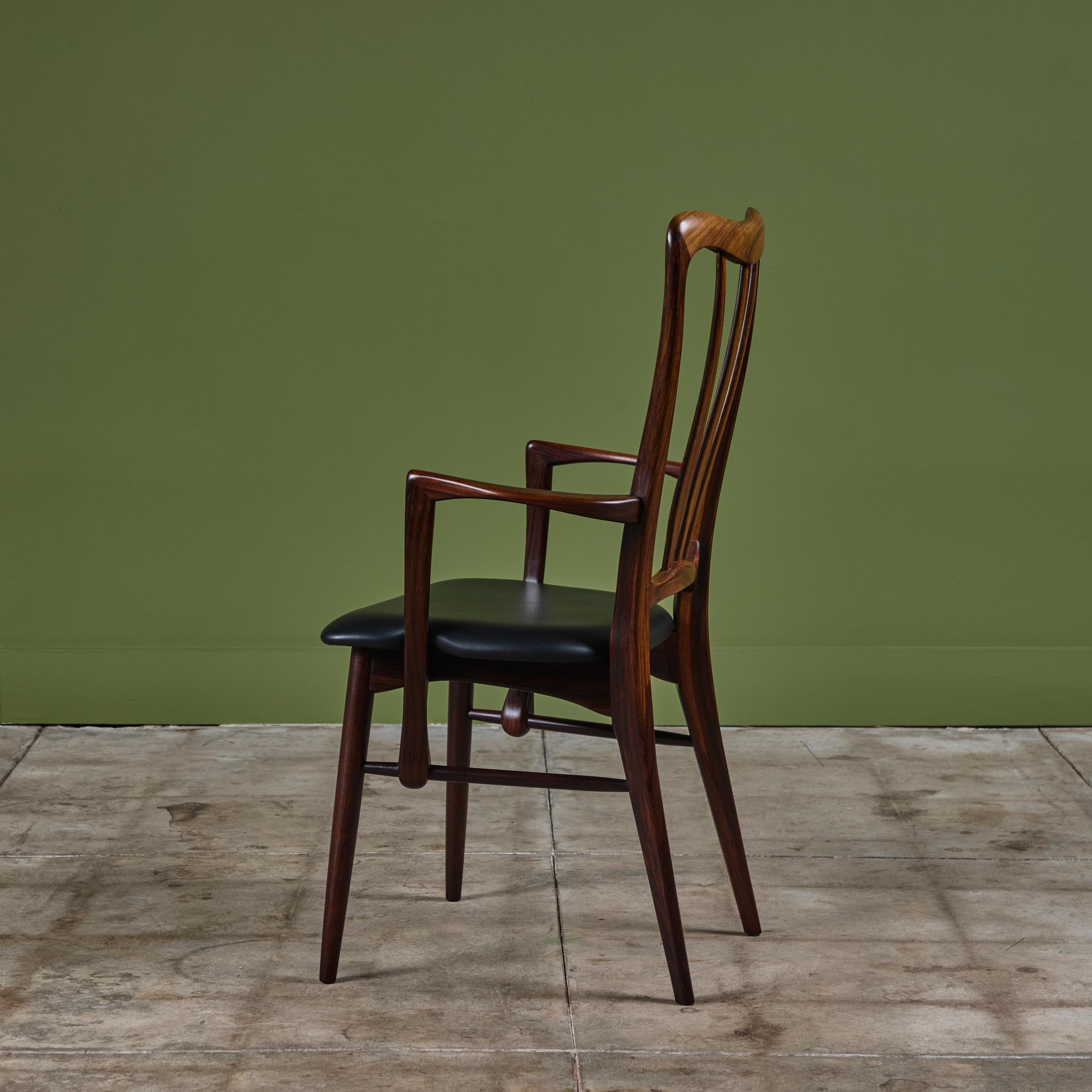 Mid-20th Century Set of Eight Rosewood Dining Chairs by Niels Koefoed for Koefoeds Hornslet
