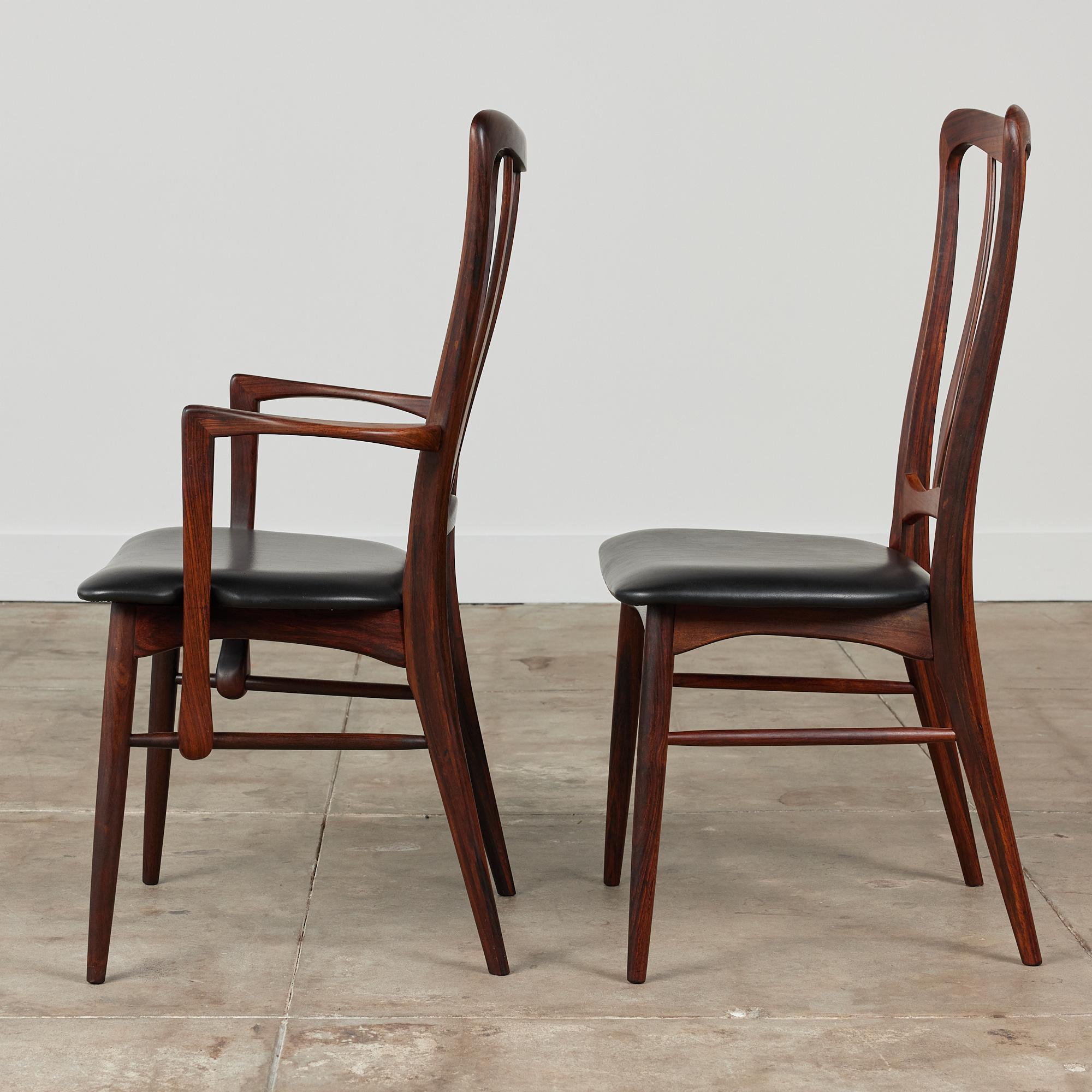 Set of Eight Rosewood Dining Chairs by Niels Koefoed for Koefoeds Hornslet 1