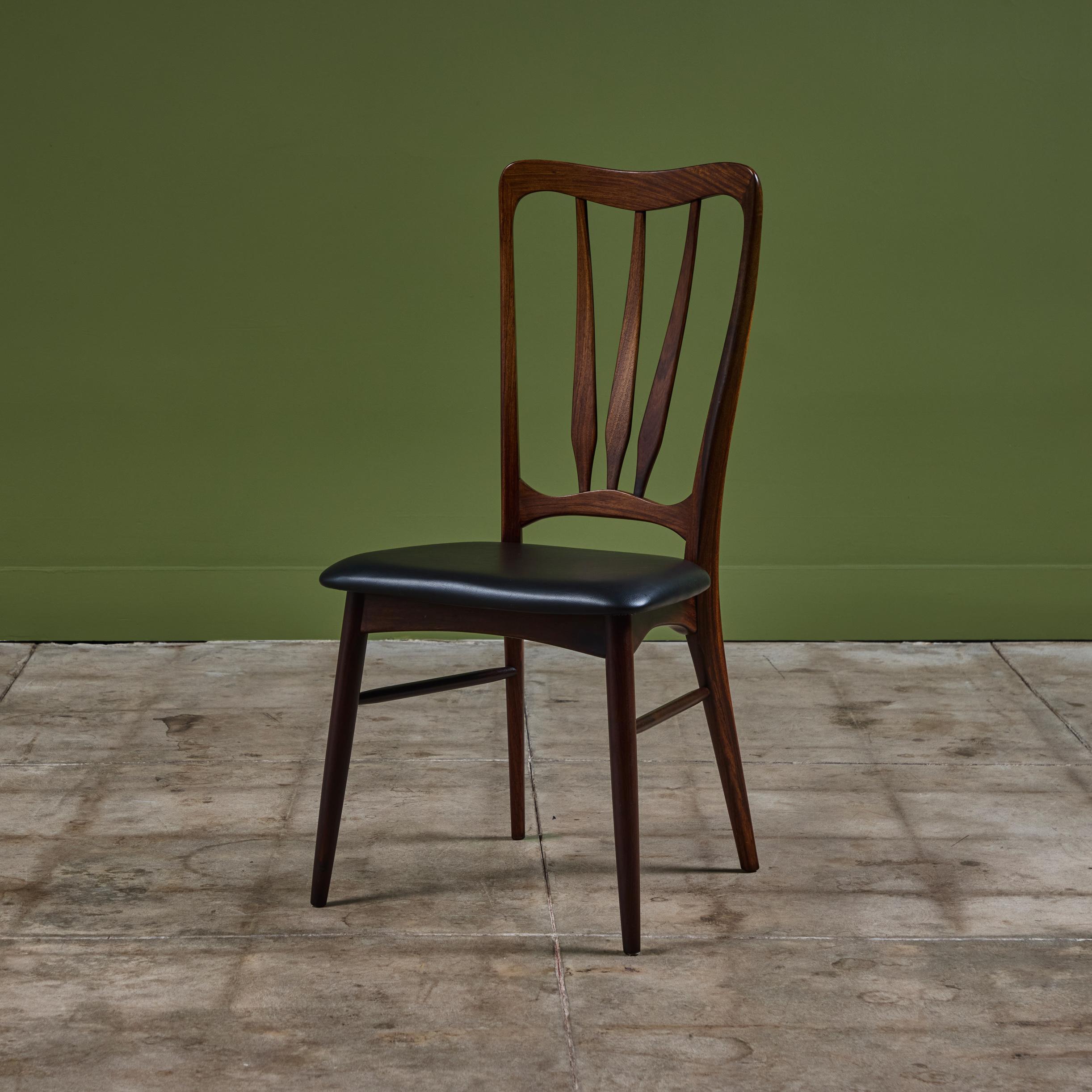 Set of Eight Rosewood Dining Chairs by Niels Koefoed for Koefoeds Hornslet 1