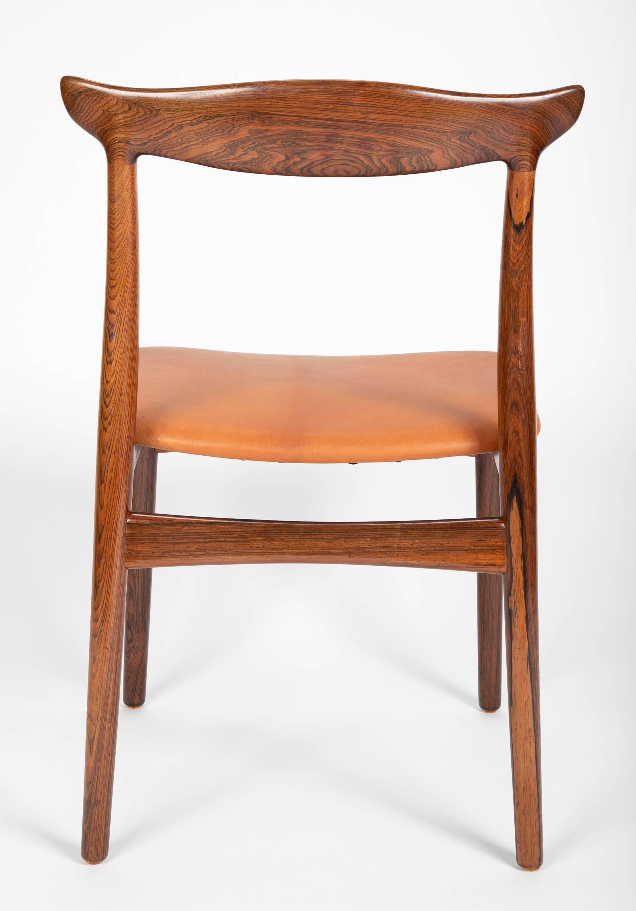 Set of Eight Rosewood Dining Chairs Designed by Eric Worts 4