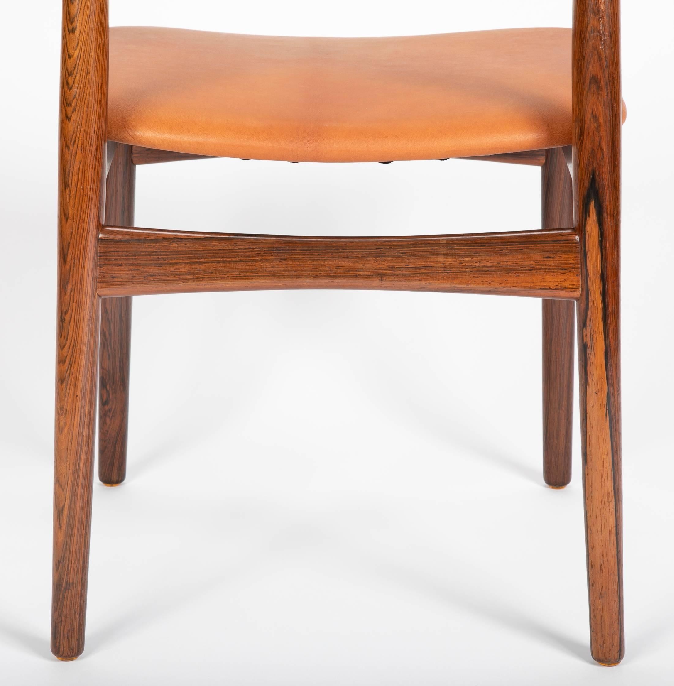 Set of Eight Rosewood Dining Chairs Designed by Eric Worts 5