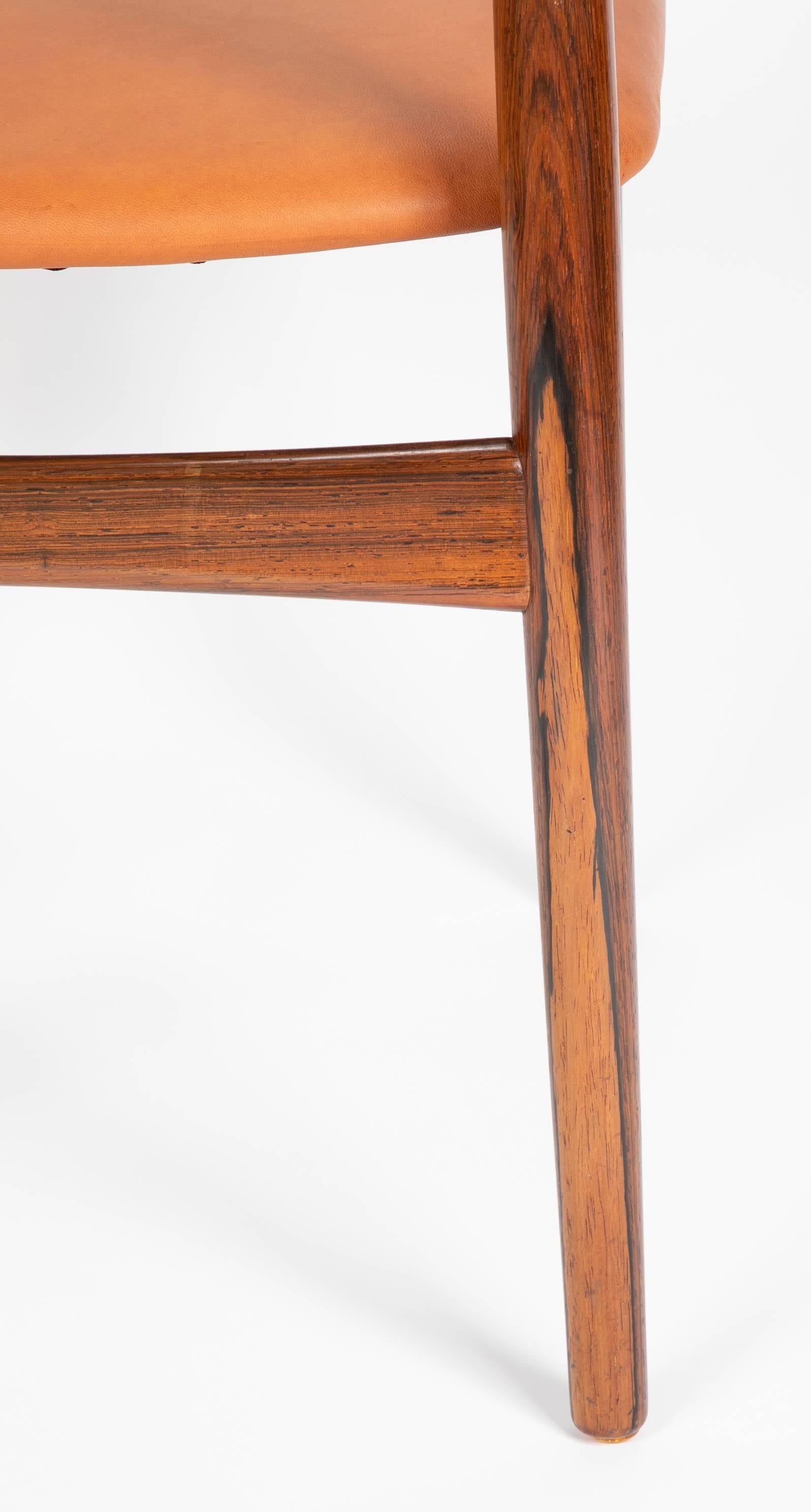 Set of Eight Rosewood Dining Chairs Designed by Eric Worts 6