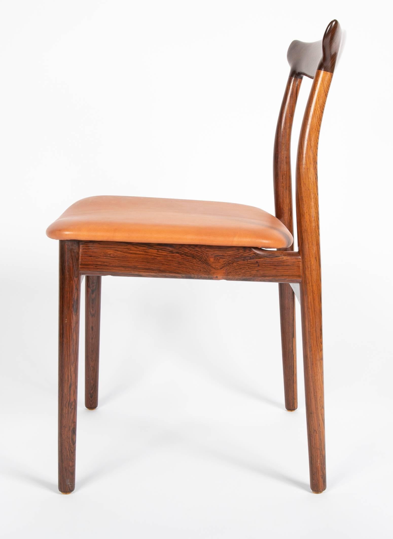 Set of Eight Rosewood Dining Chairs Designed by Eric Worts 1