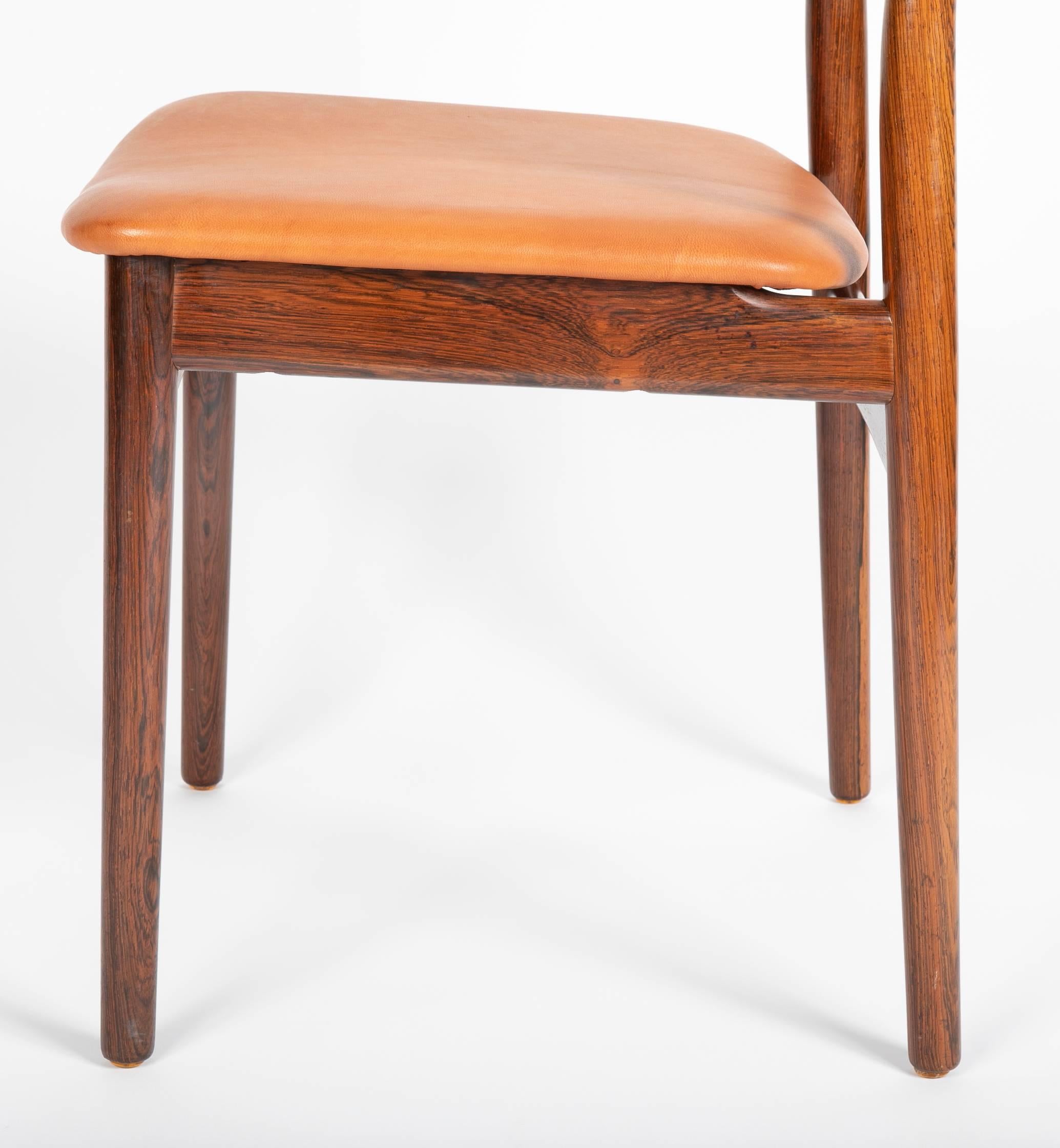 Set of Eight Rosewood Dining Chairs Designed by Eric Worts 2