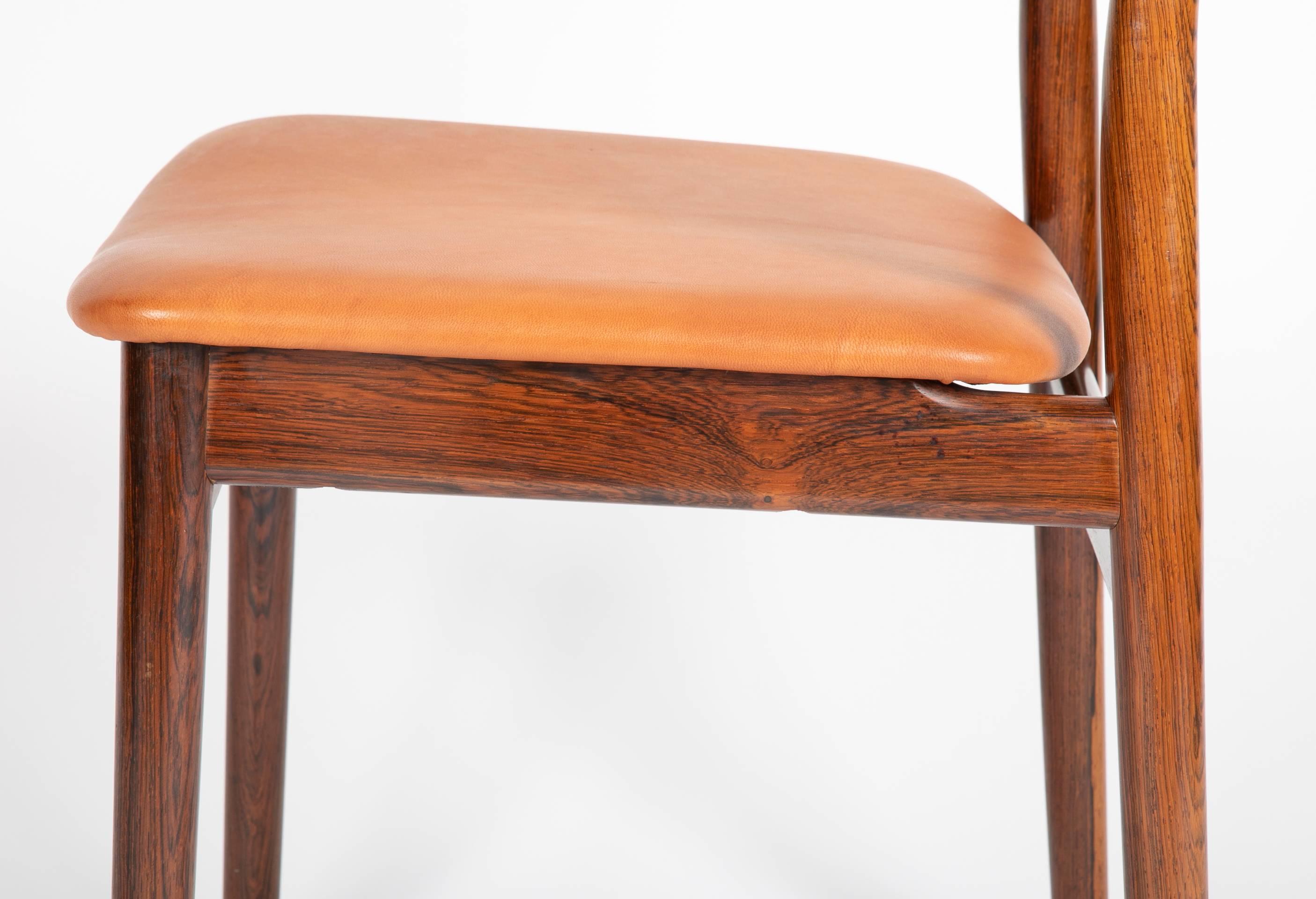 Set of Eight Rosewood Dining Chairs Designed by Eric Worts 3