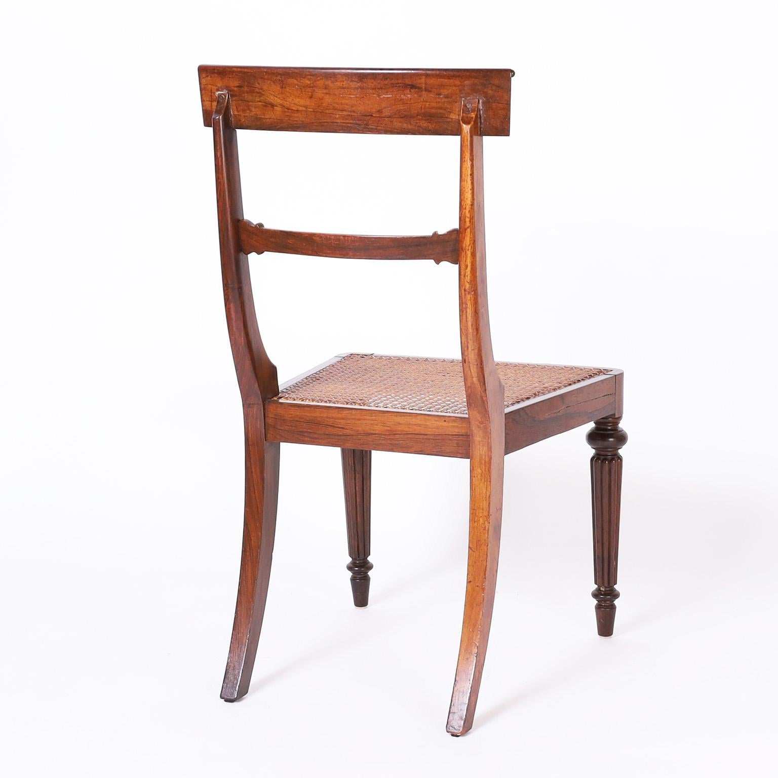 Hand-Carved Set of Eight Rosewood Dining Chairs