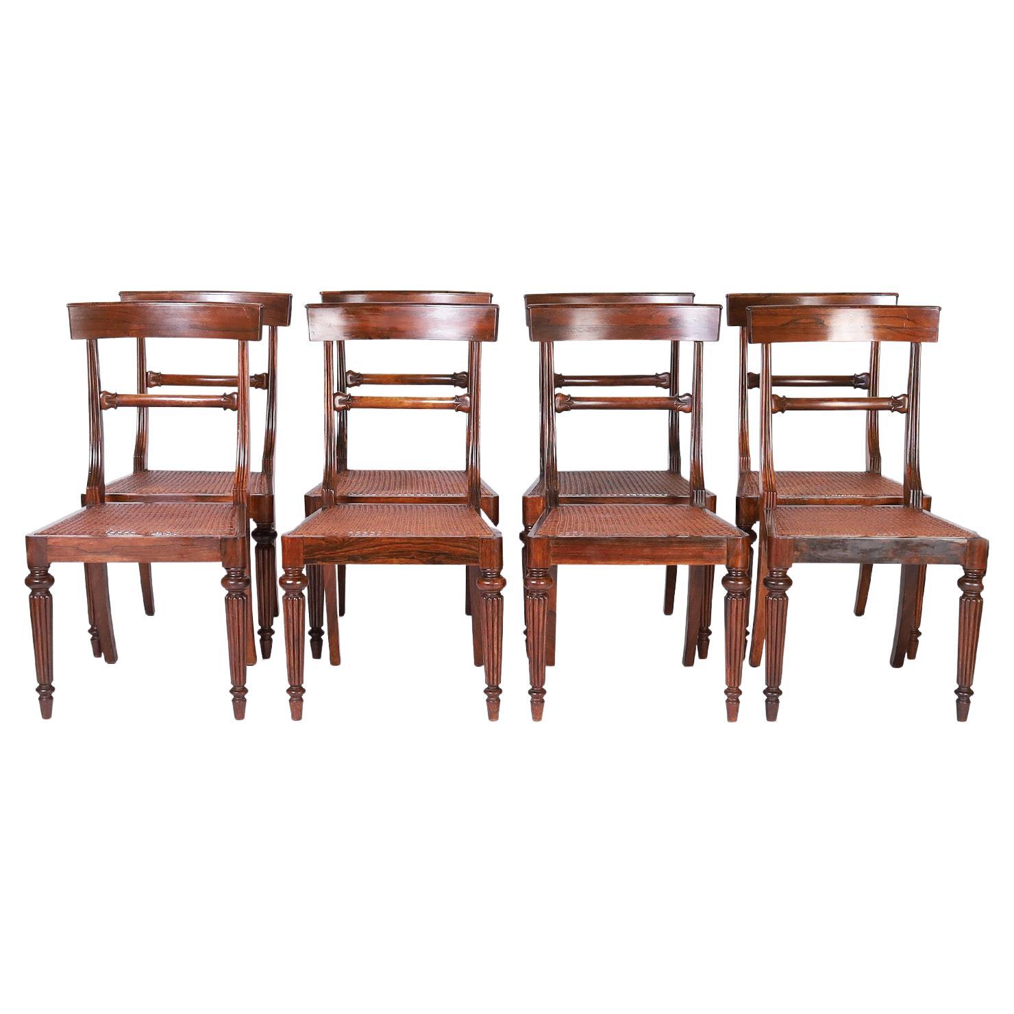 Set of Eight Rosewood Dining Chairs