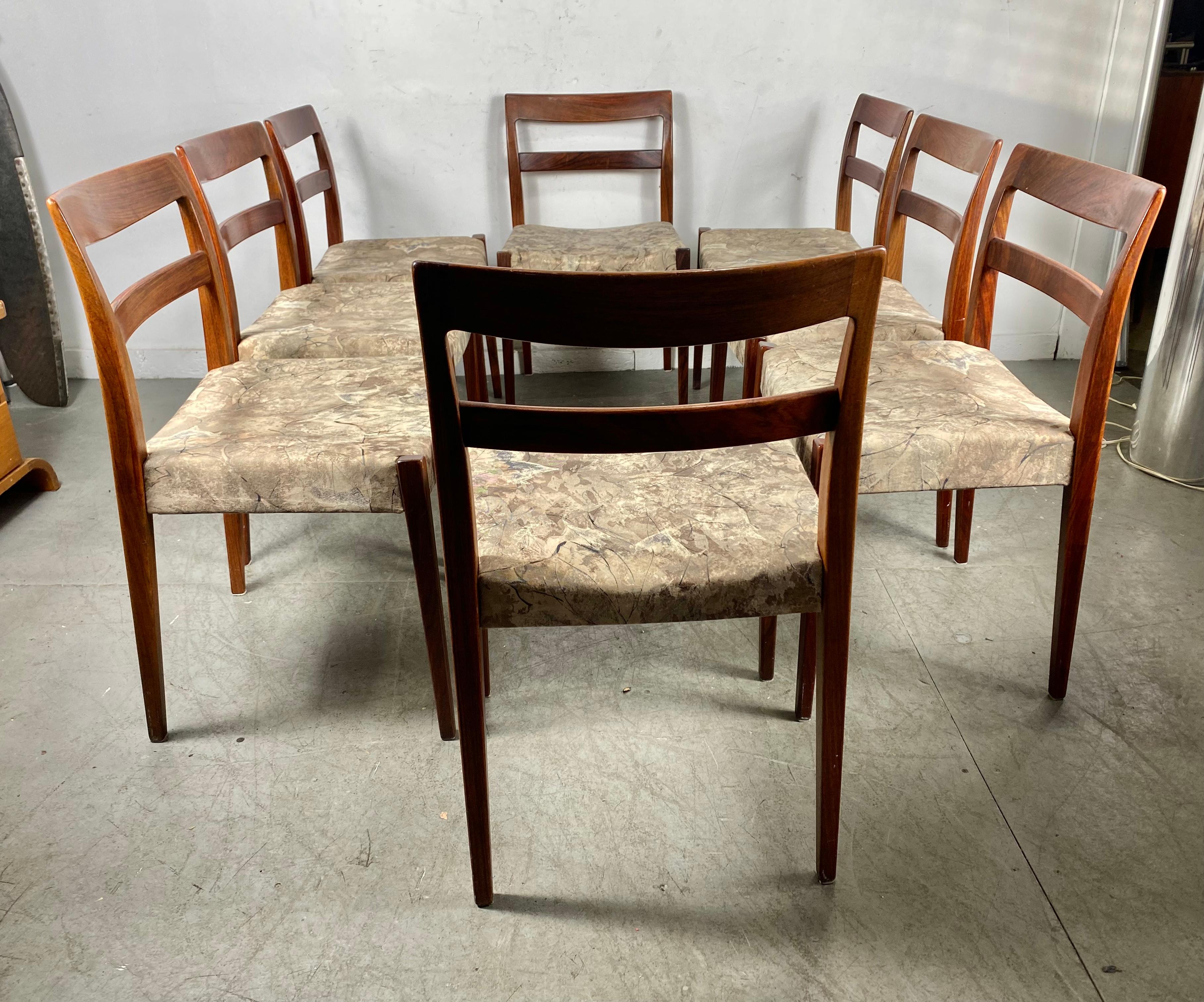 Set of Eight Rosewood Dining Chairs Nils Jonsson for Troeds, Bjärnum 4