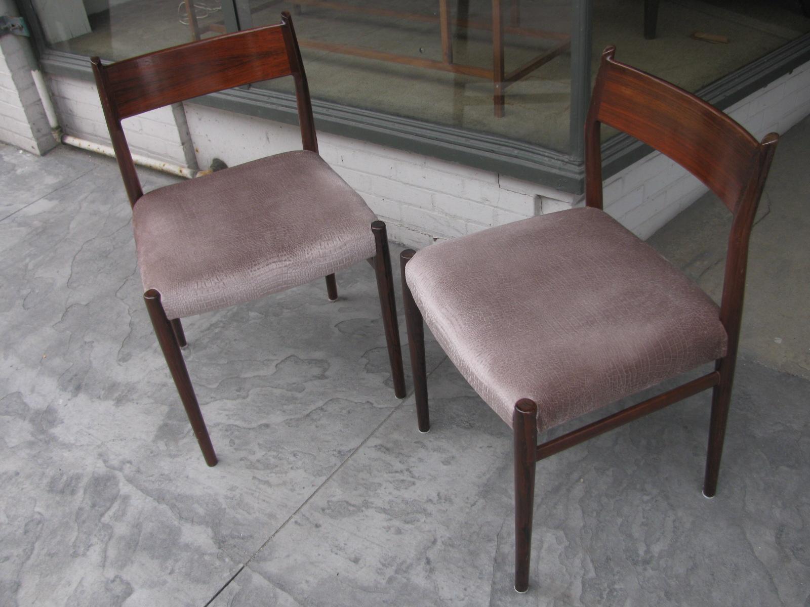 Set of Eight Rosewood Midcentury Danish Model 418 Dining Chairs by Arne Vodder In Good Condition In Port Jervis, NY