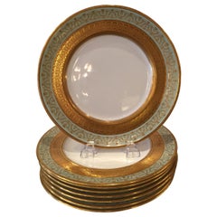 Used Set of Eight Royal Doulton Dinner/Service Plates, circa 1900-1920