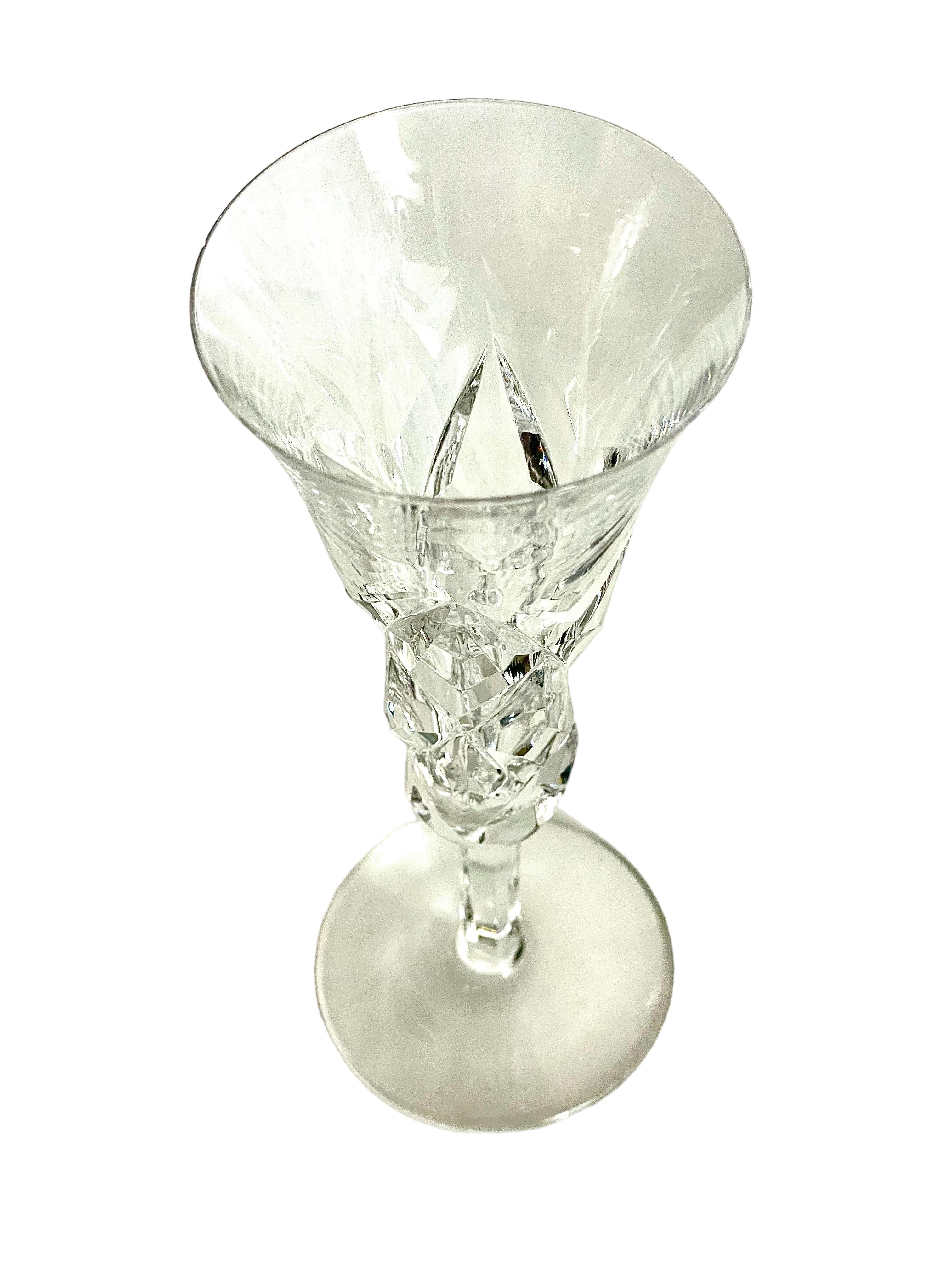 French Set of Eight Saint Louis 'Adour' Series Crystal Champagne Flutes For Sale